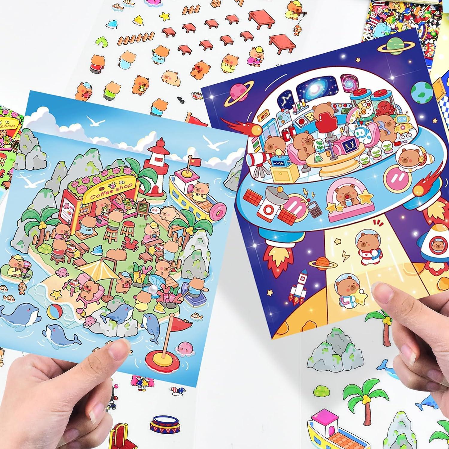 6 Sets de Etiquetas 3D Animales HOMICO para Mini Casa DIY