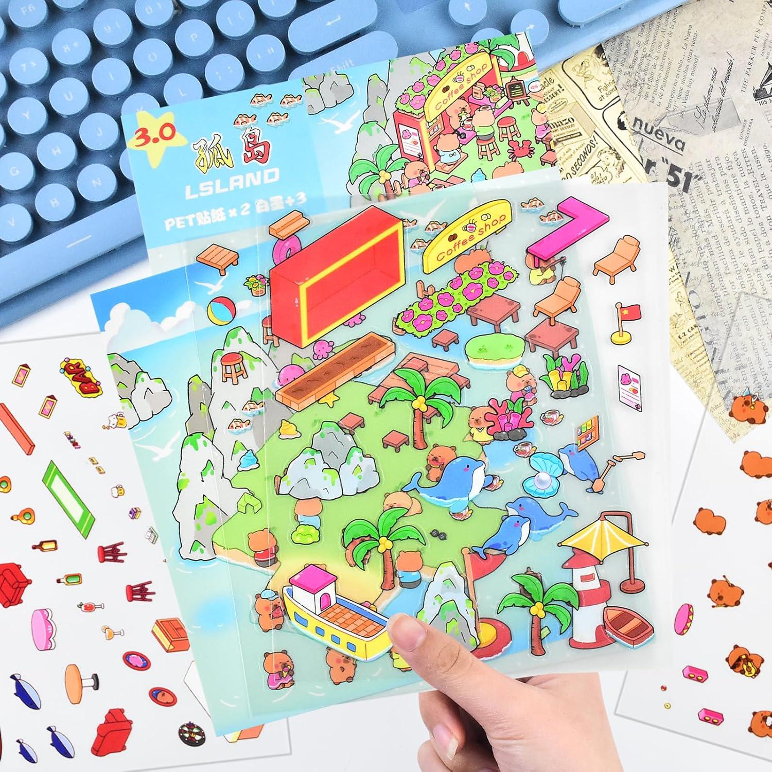 6 Sets de Etiquetas 3D Animales HOMICO para Mini Casa DIY