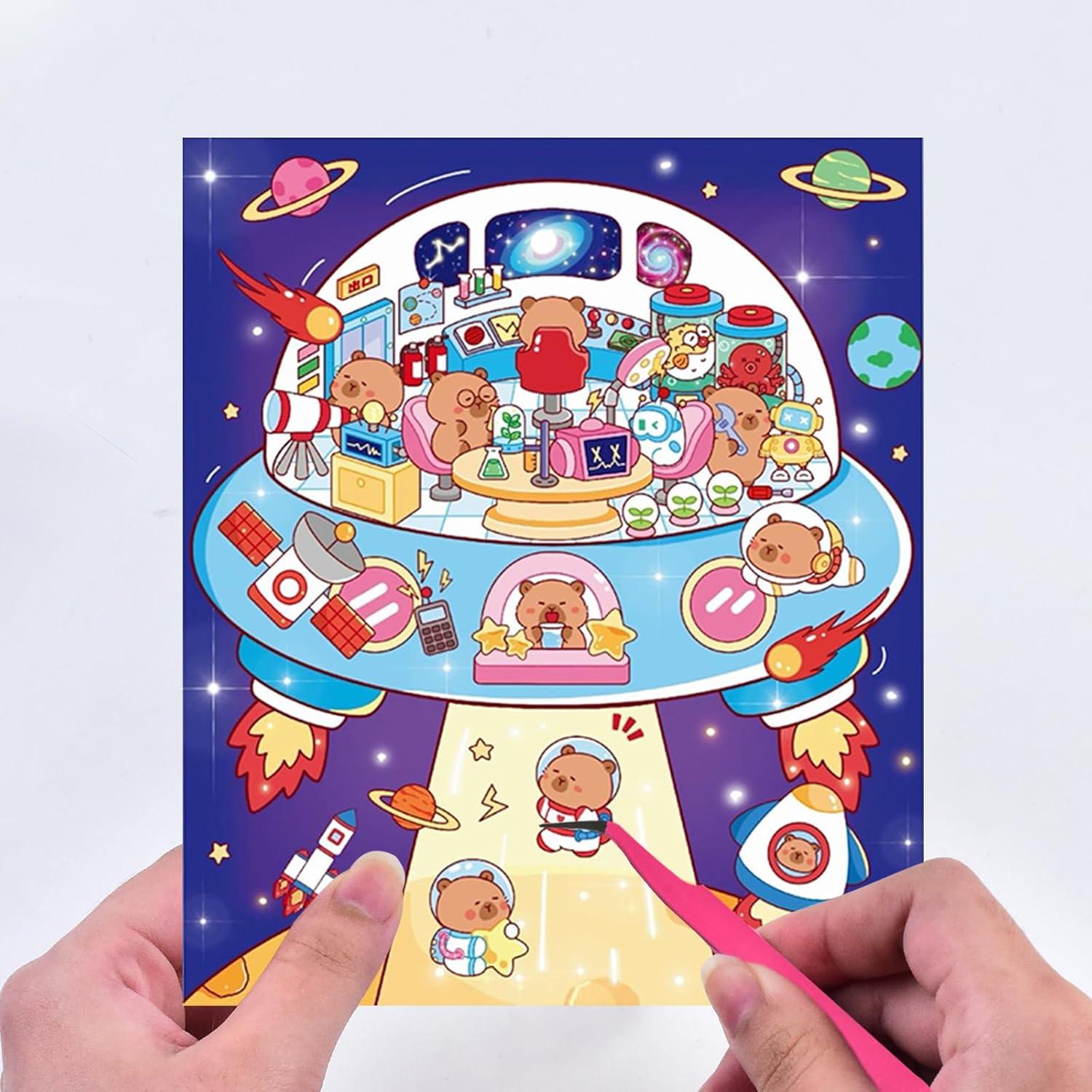 6 Sets de Etiquetas 3D Animales HOMICO para Mini Casa DIY