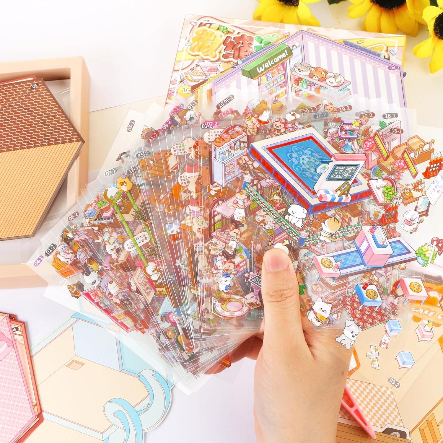 20 Diseños 3D Pegatinas DIY Mini Tienda HOMICO - Reutilizables