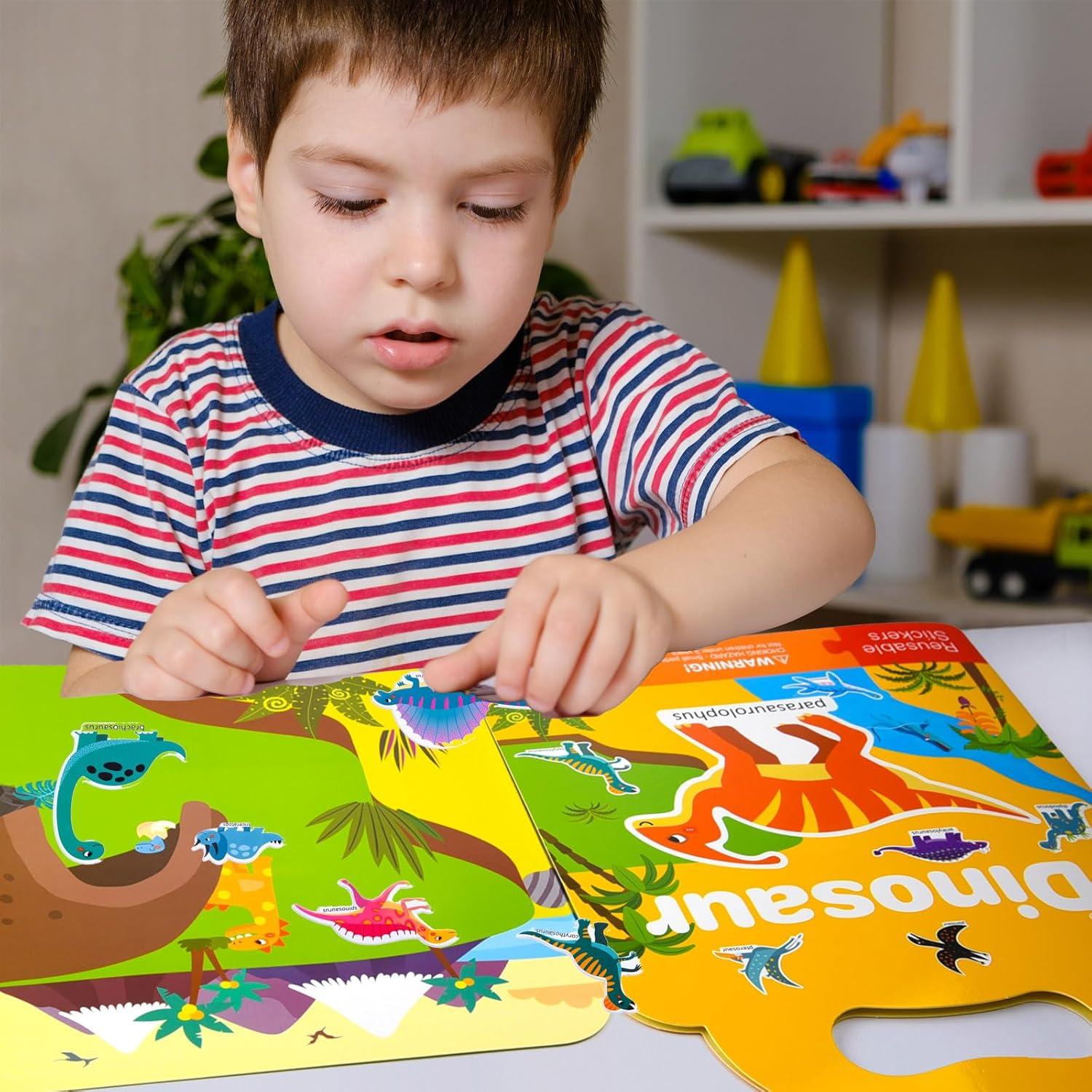 Libro de Pegatinas Reutilizables ASTARON Vida Marina 35 Piezas