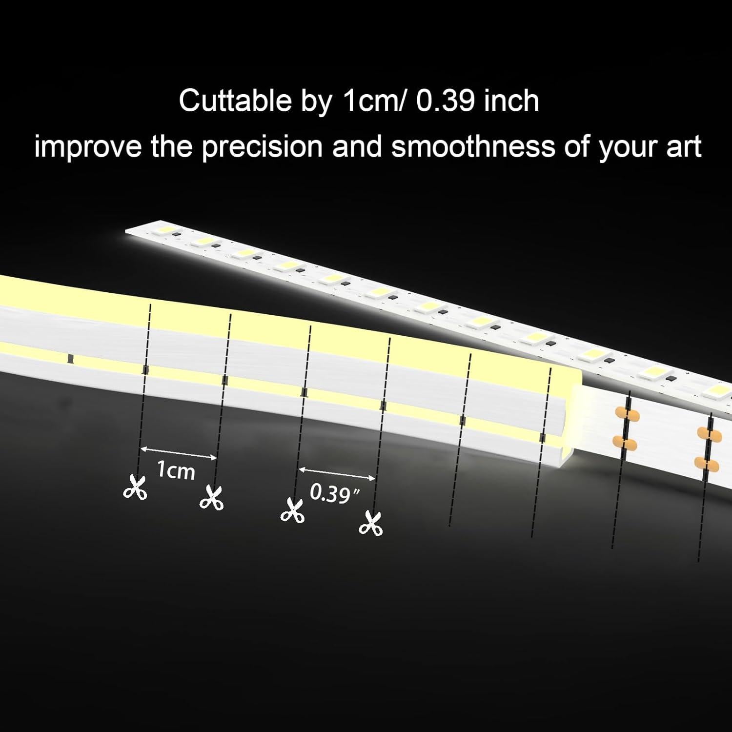 Tira de luz LED de neón Vasten 5m 12V blanca cálida 3000K