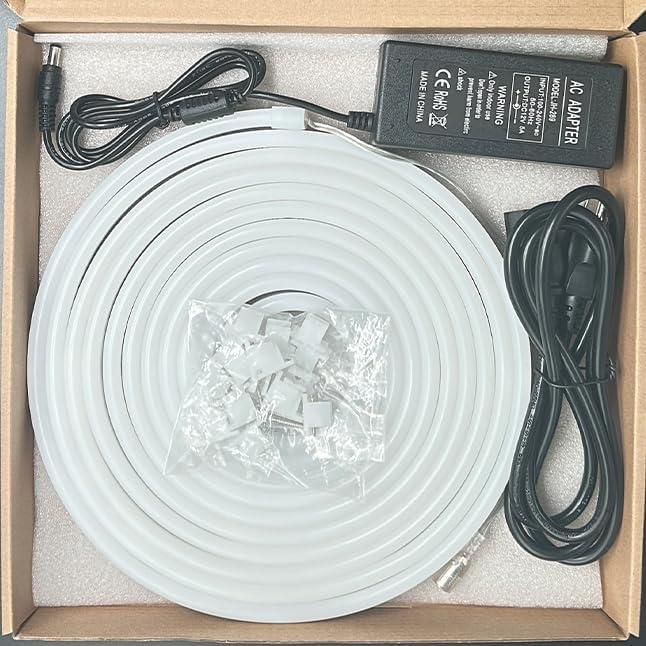 Tira de luz LED de neón Vasten 5m 12V blanca cálida 3000K