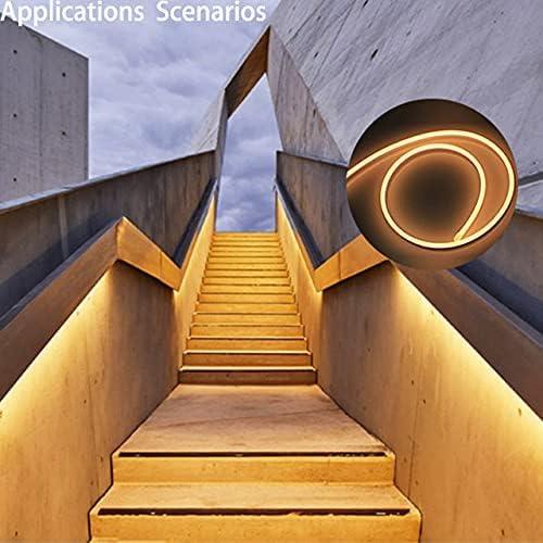 Tira de luz LED de neón Vasten 5m 12V blanca cálida 3000K