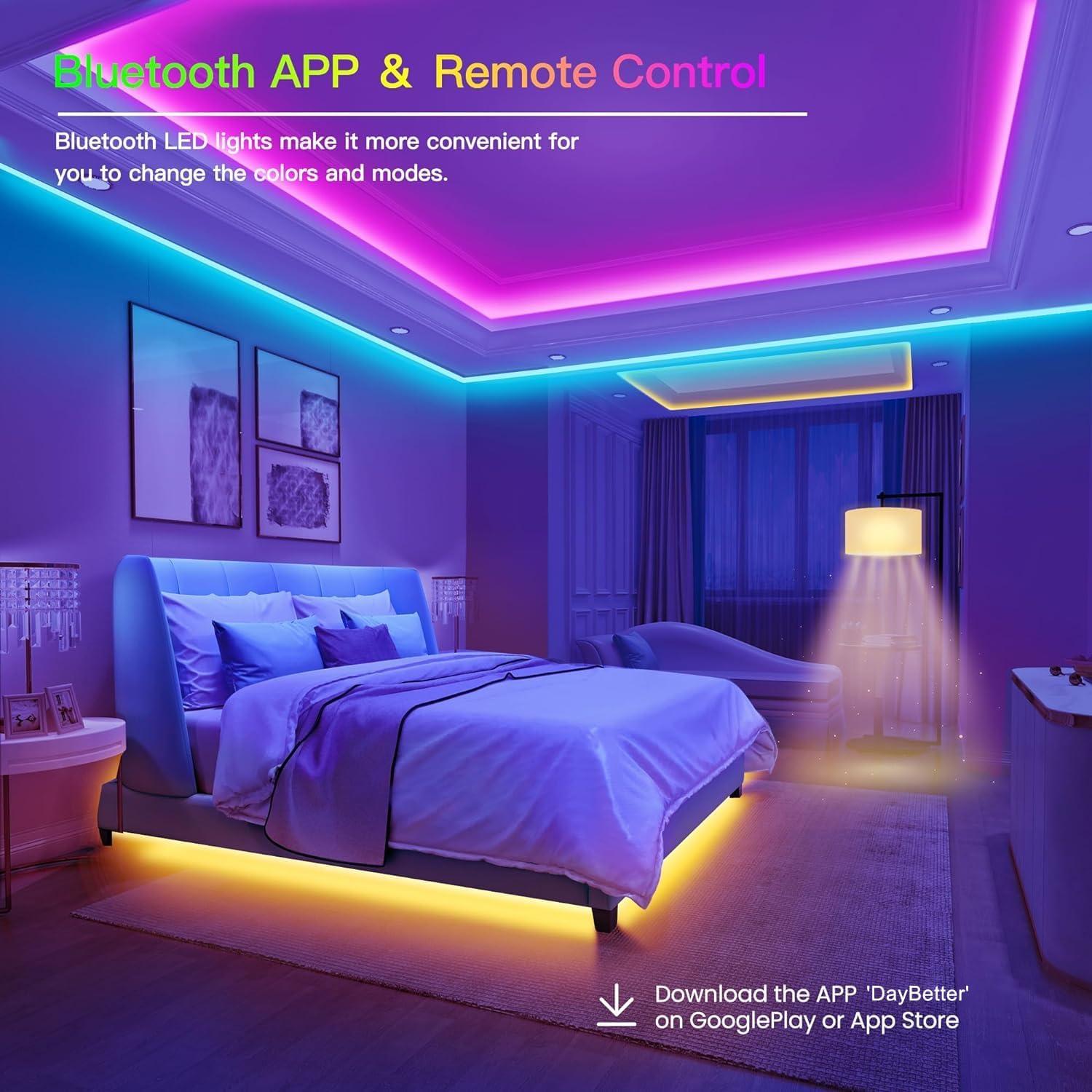 Tira de Luces LED GUPUP 30.48m RGB Control APP Bluetooth