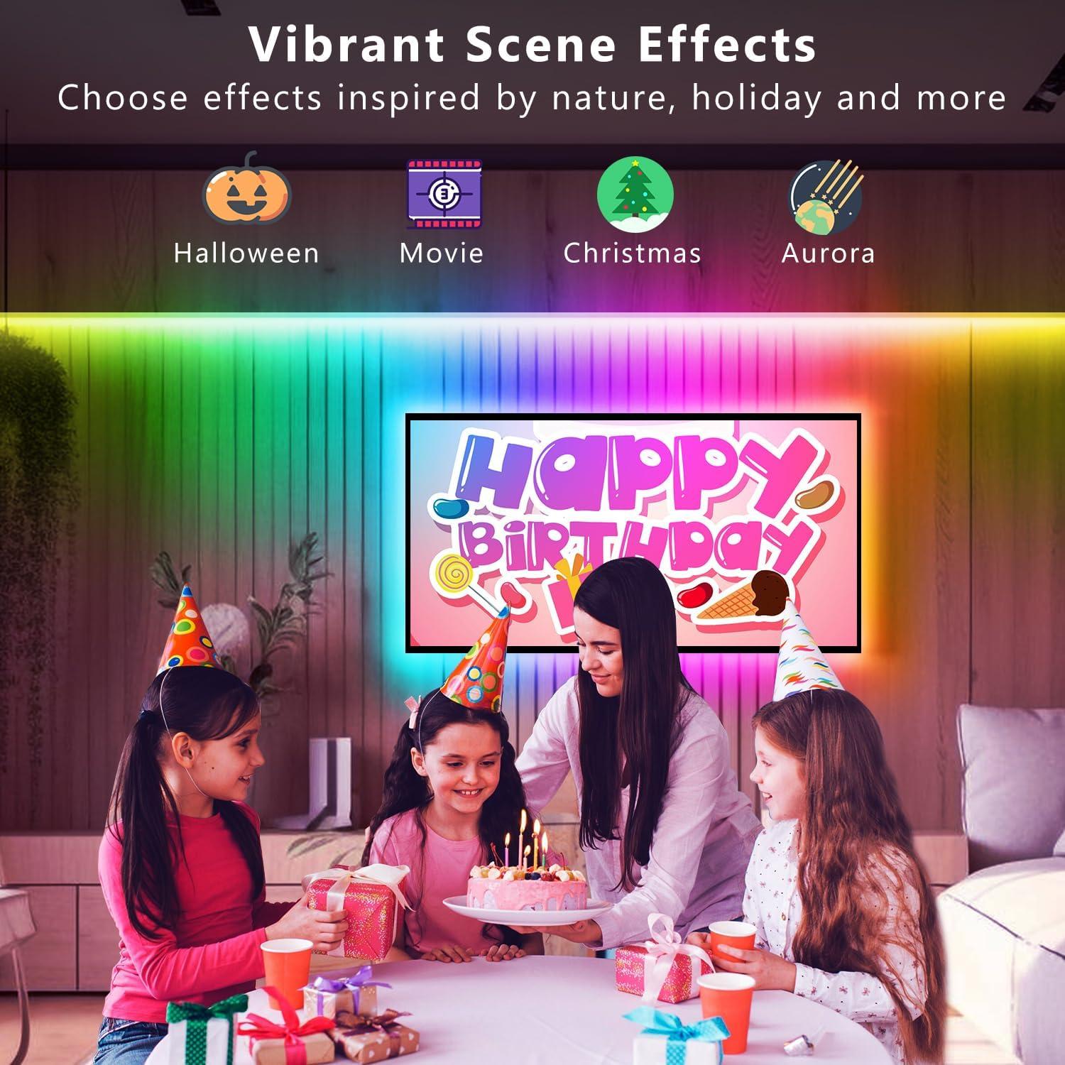 Luces LED de tira inteligente DAYBETTER 5m BGRIC control app