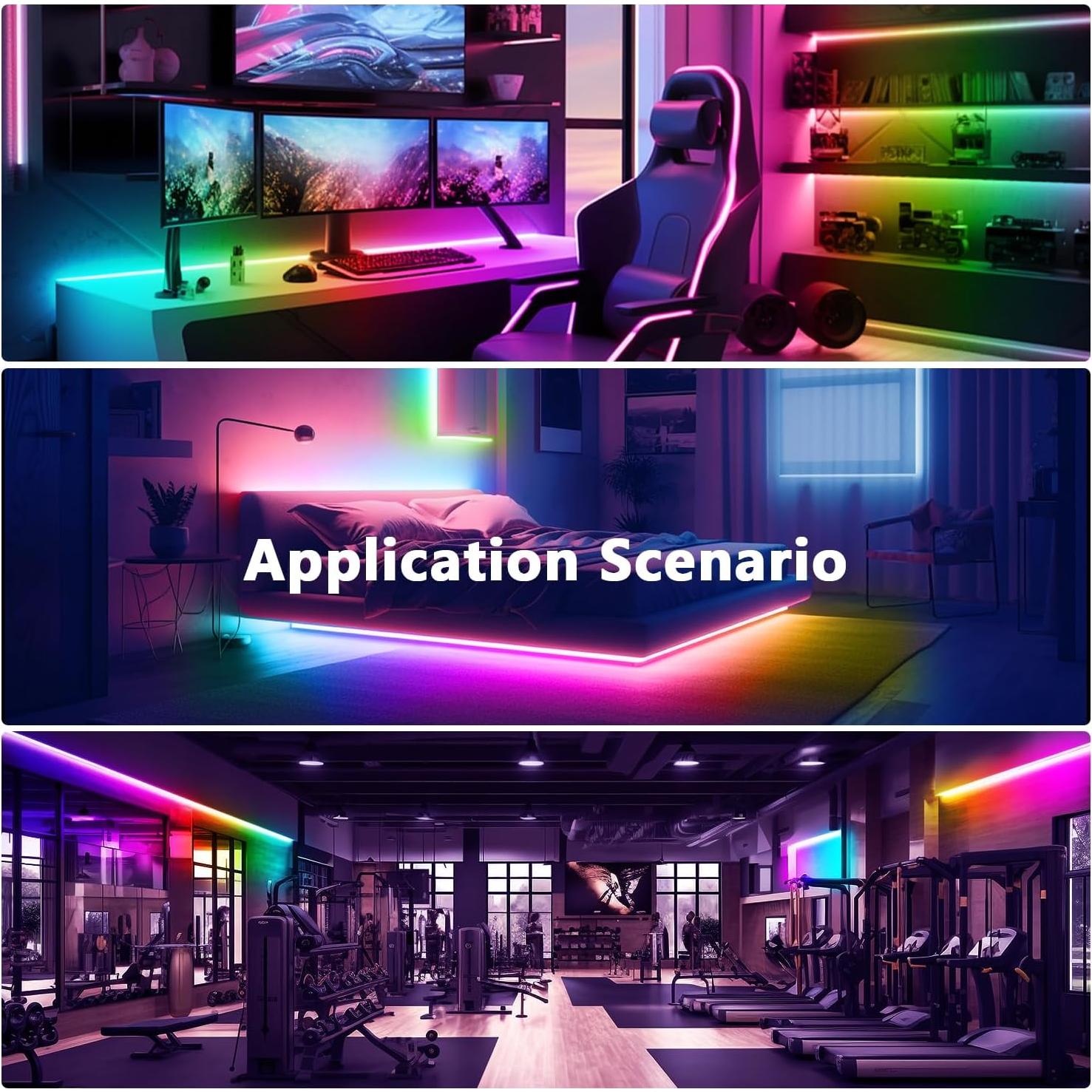 Luces LED de tira inteligente DAYBETTER 5m BGRIC control app