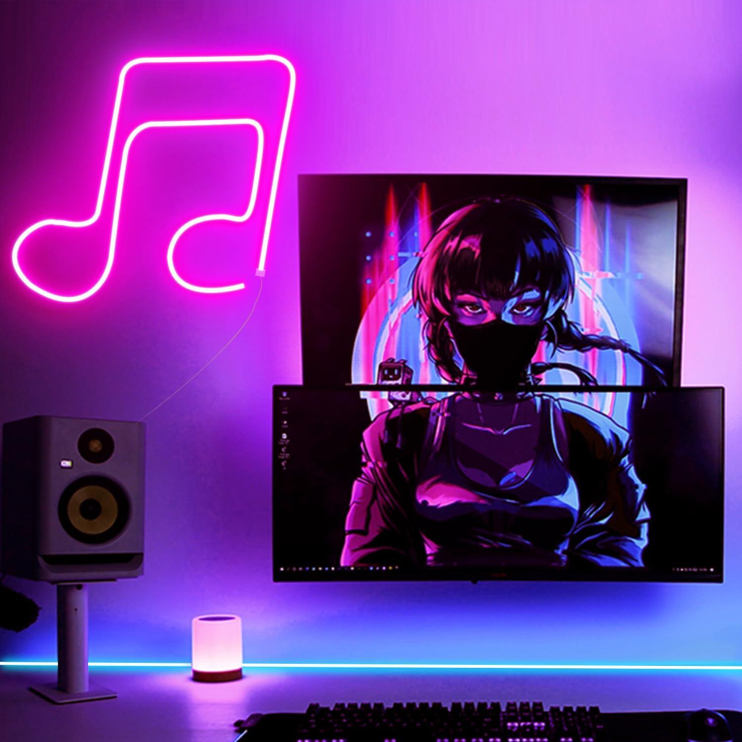 Luces de tira LED de neón RGB 5m Vimeepro IP65 con control remoto