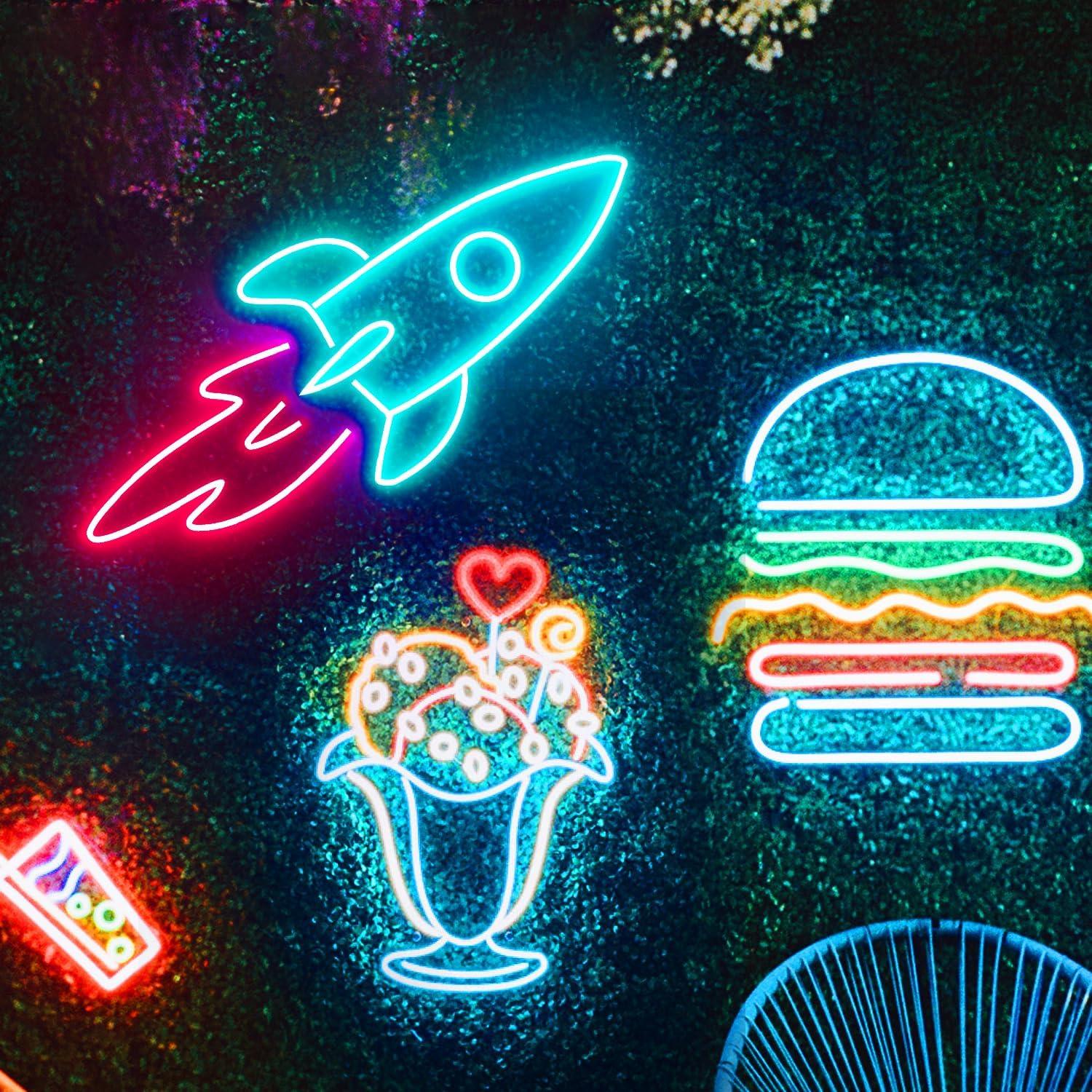 Luces de tira LED de neón RGB 5m Vimeepro IP65 con control remoto