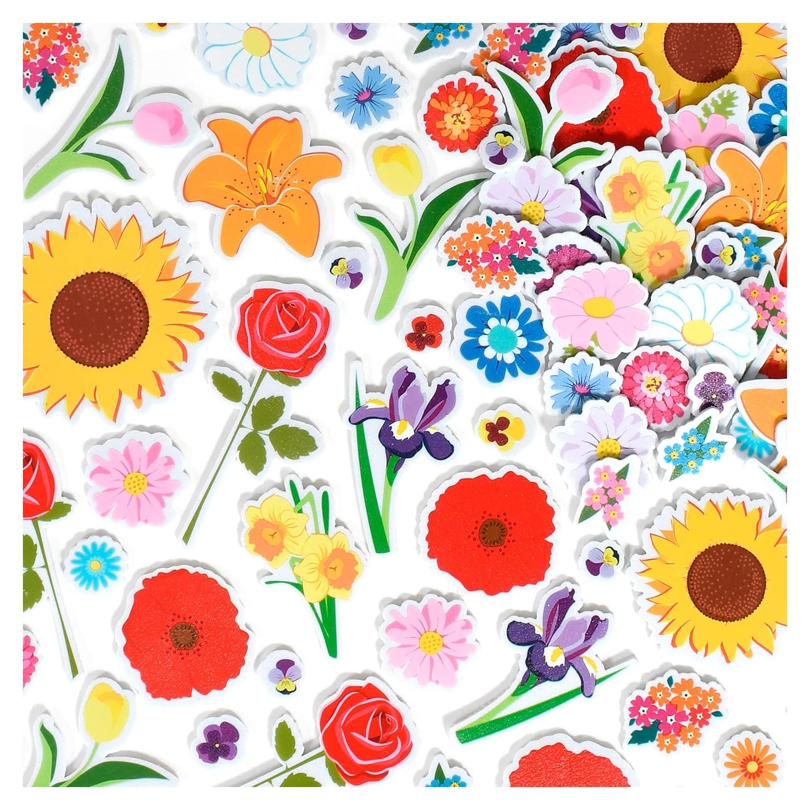 Pegatinas de Espuma 3D Learning Advantage - Flores - 152 Pzas