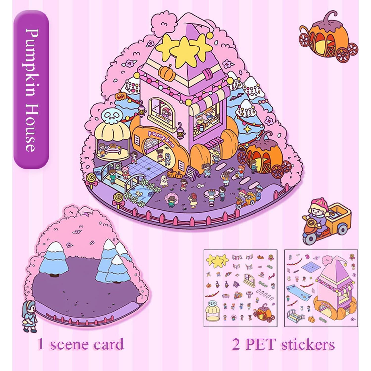 4 Juegos de Stickers 3D AUKIOOA para Niñas - DIY Creativo