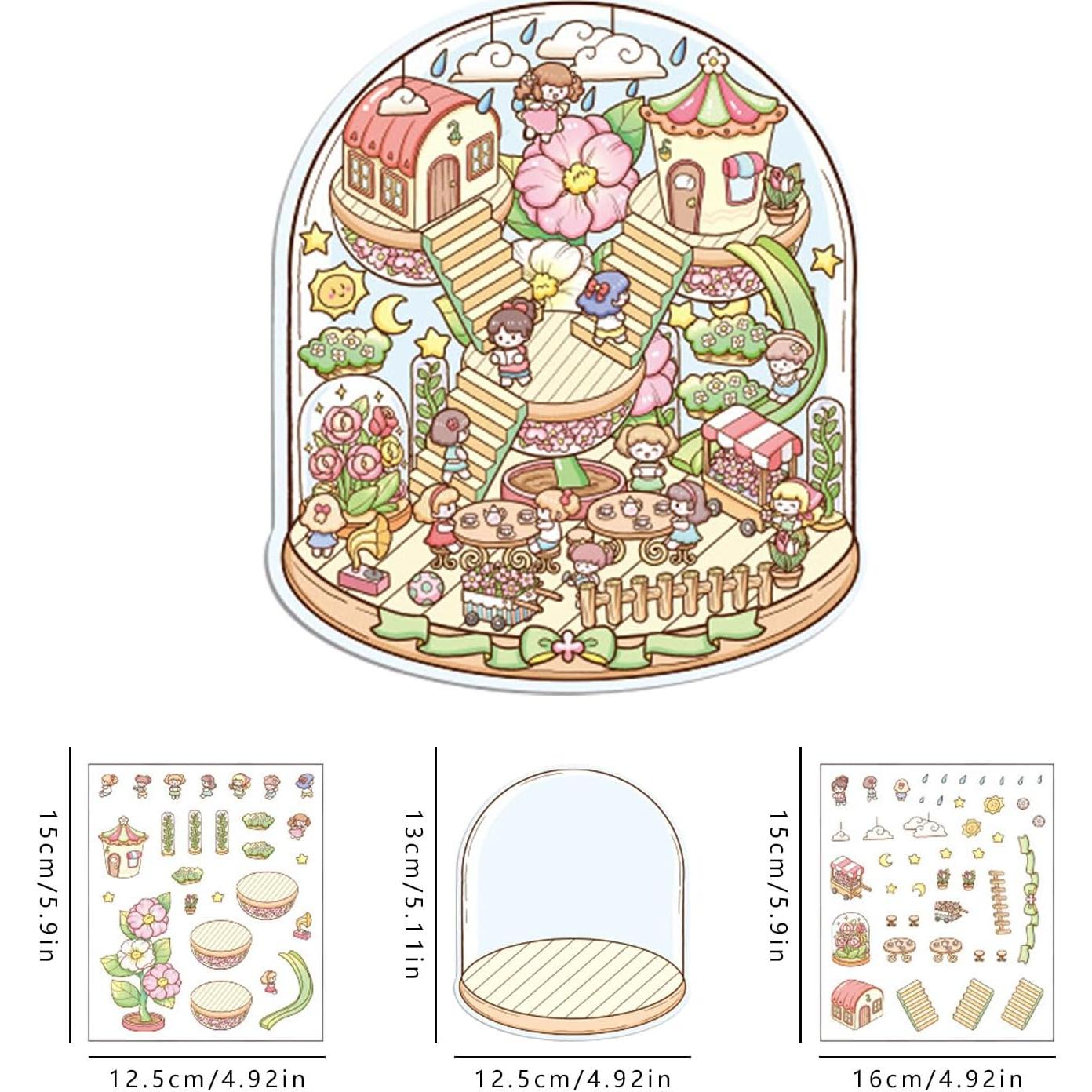 6 Stickers 3D DIY QIYEENW para Niños - Caricaturas Coloridas