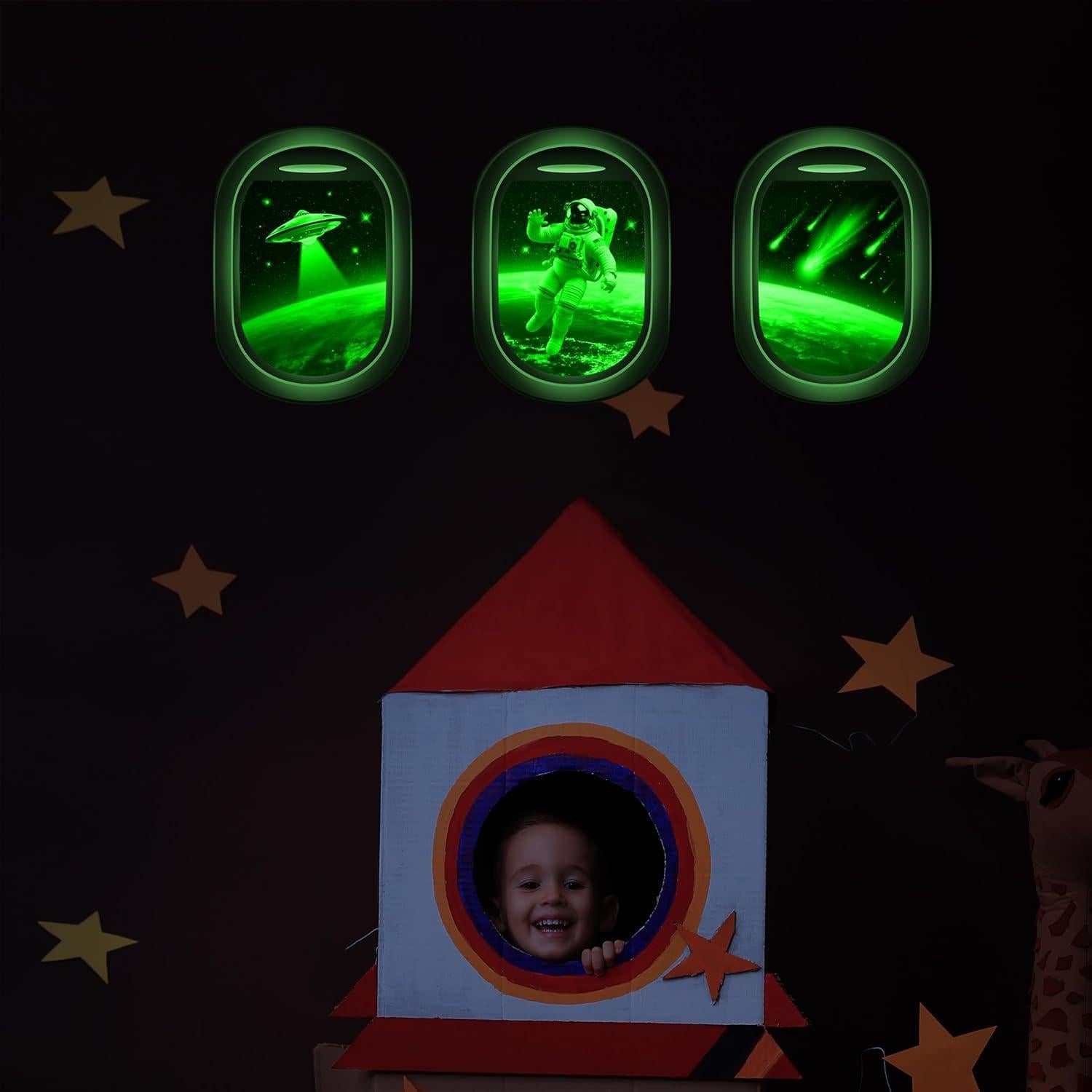 Calcomanías de Pared 3D Robmoda - Galaxia Brillan en Oscuridad