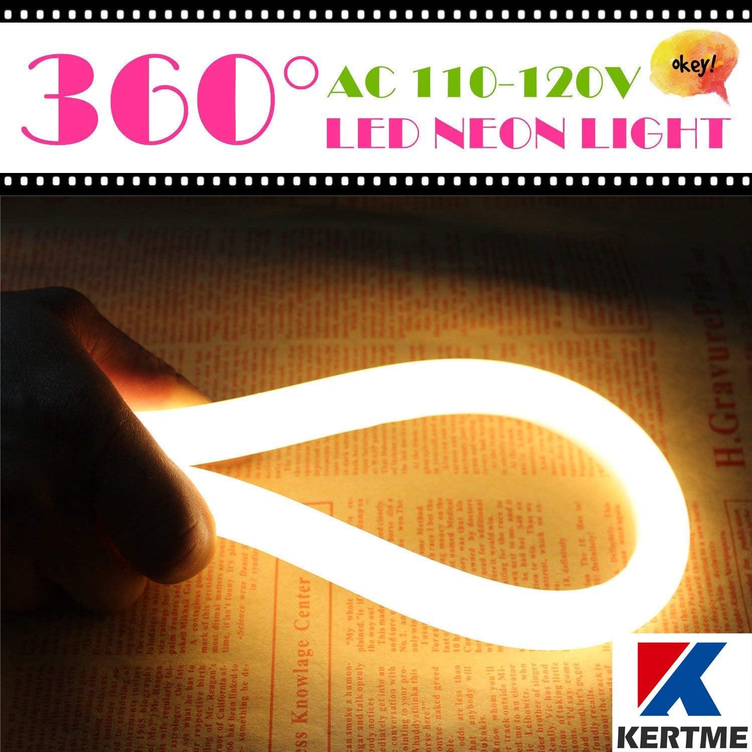 Tira de Luz LED NEON KERTME 10m Blanco Cálido IP67 Dimmable