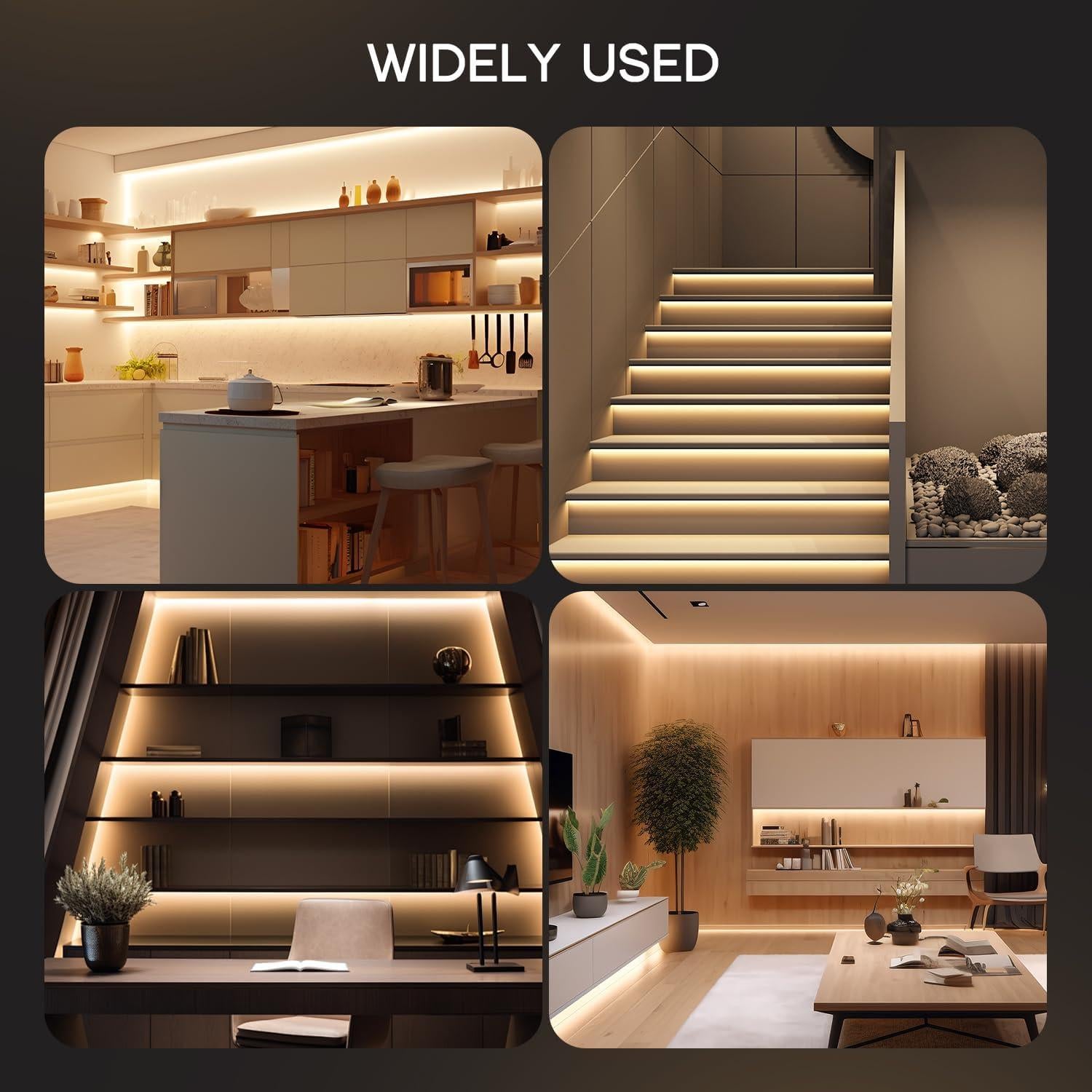 Luces de tira LED VOEWT 30m 6000K a prueba de agua