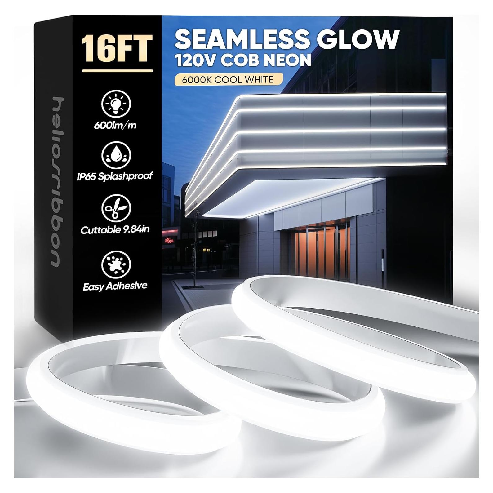 Tira de Luz LED COB 5m HelioRibbon 6000K Blanco Frío Impermeable