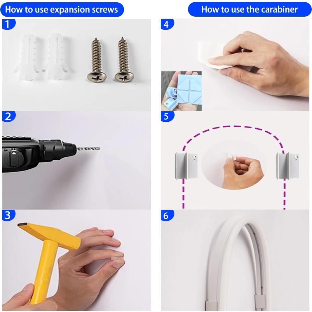 Luz de Neón LED USB JUNQOKW 2m RGB con Control Remoto