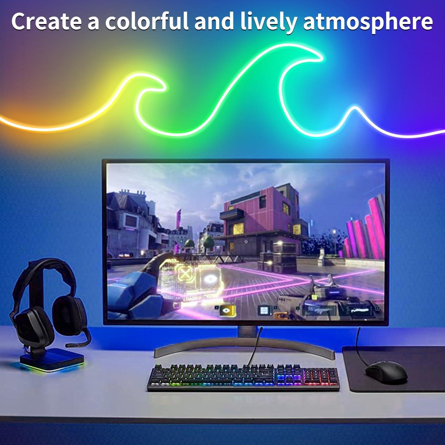 Tira de luces LED de neón 10m Segrass RGB DC 24V a prueba de agua