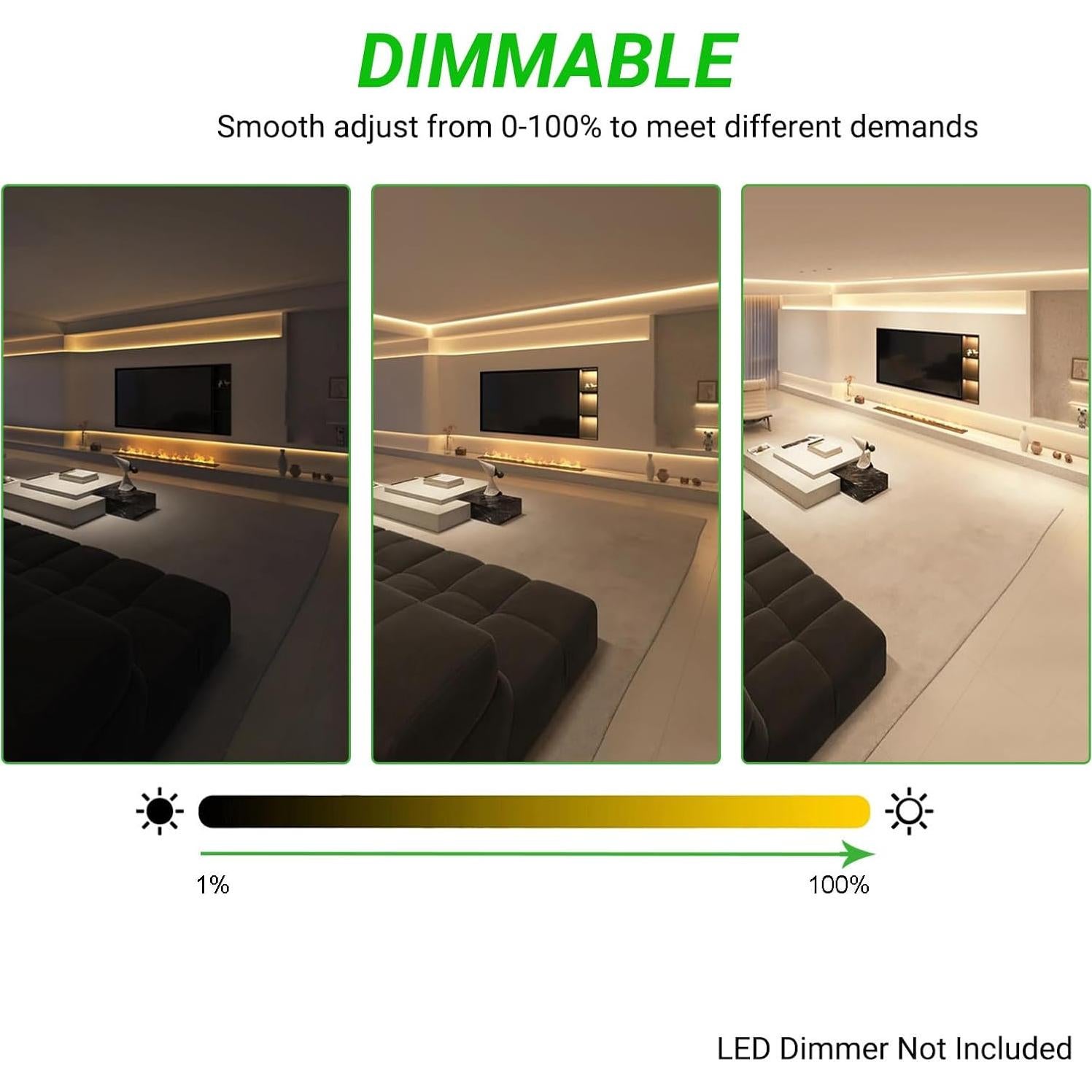 Tira LED de neón JOYLIT 24V 5M 240LEDs/M 3000K Blanco cálido