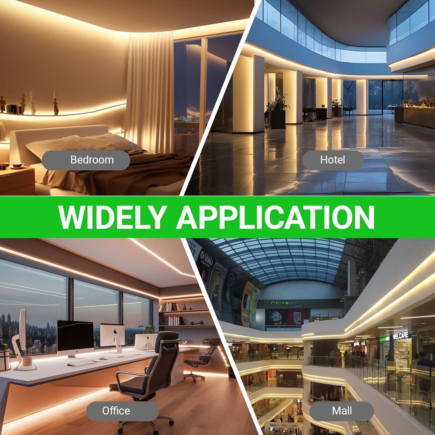 Tira LED de neón JOYLIT 24V 5M 240LEDs/M 3000K Blanco cálido