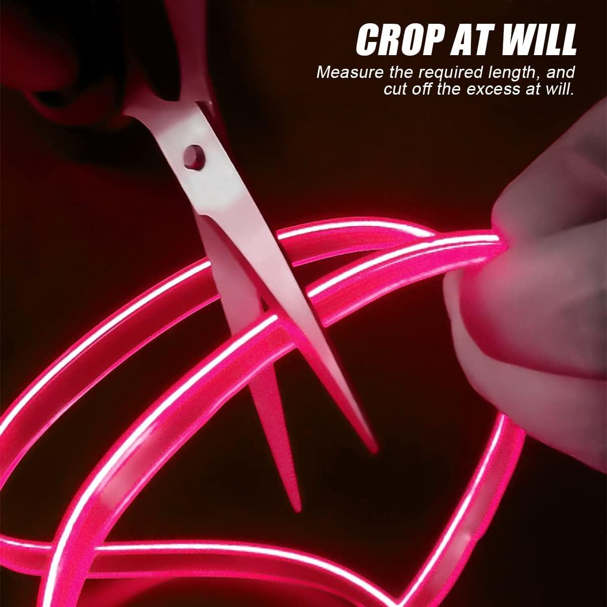 Tira de luces LED HIPOPY 4.88 m Rosa para interior de auto