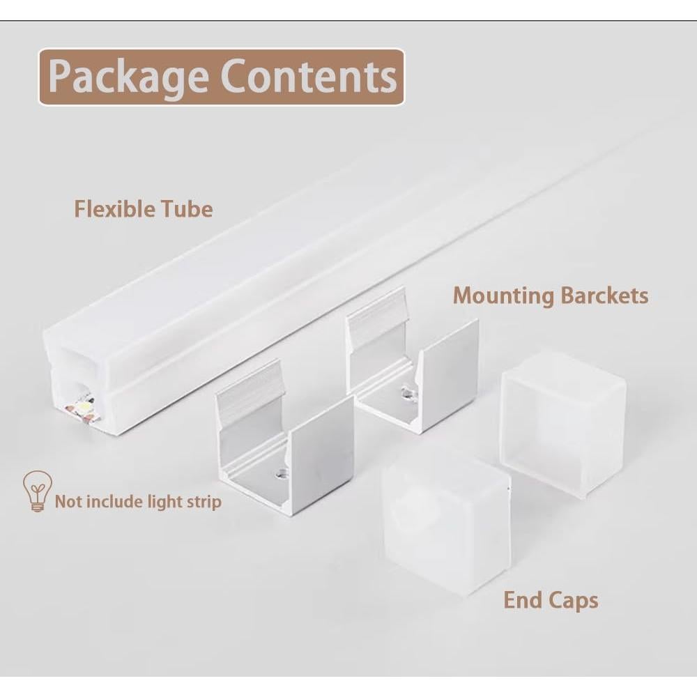 Canal Difusor LED de Silicona DGLILUAN 5m Impermeable 10x10mm