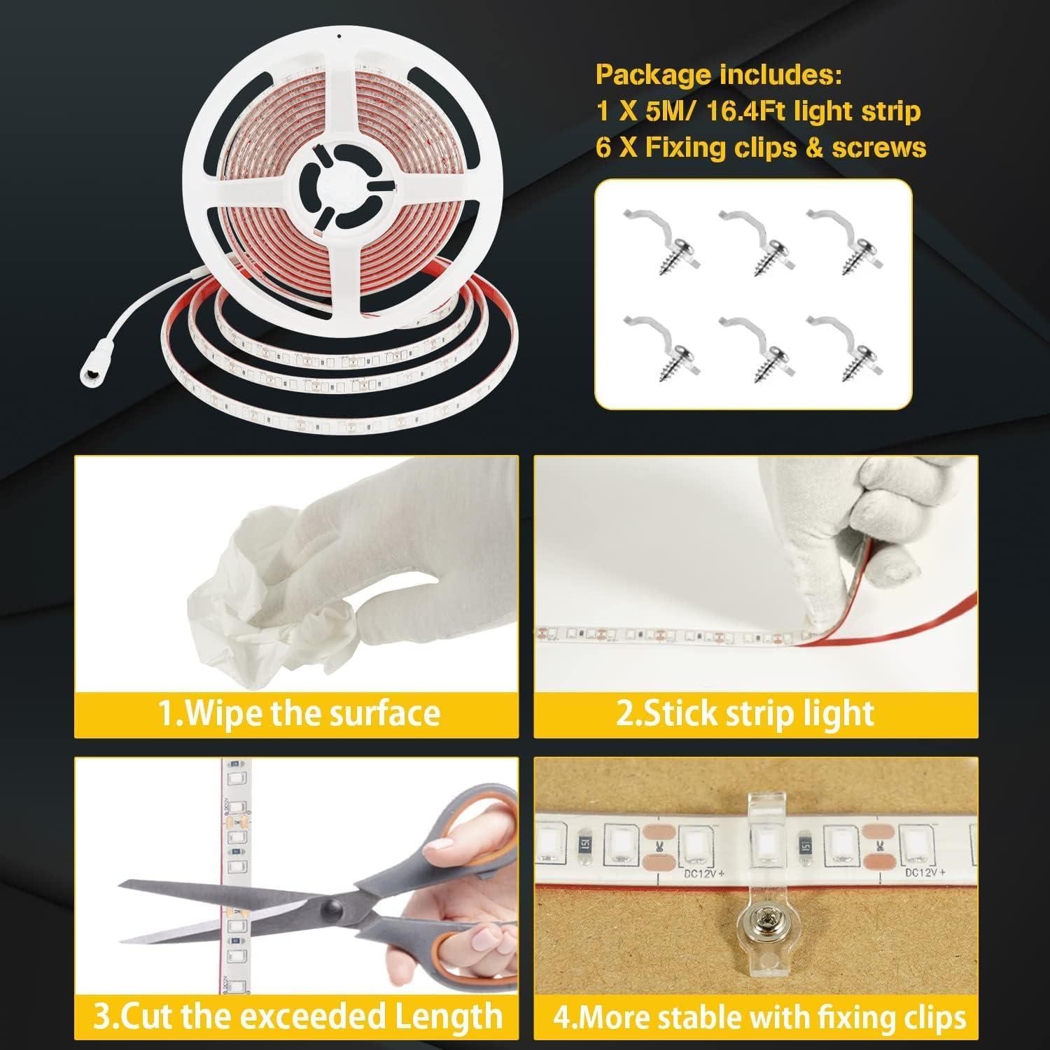 Tira LED Amarilla IP68 5M EverBright 600 SMD Flexible