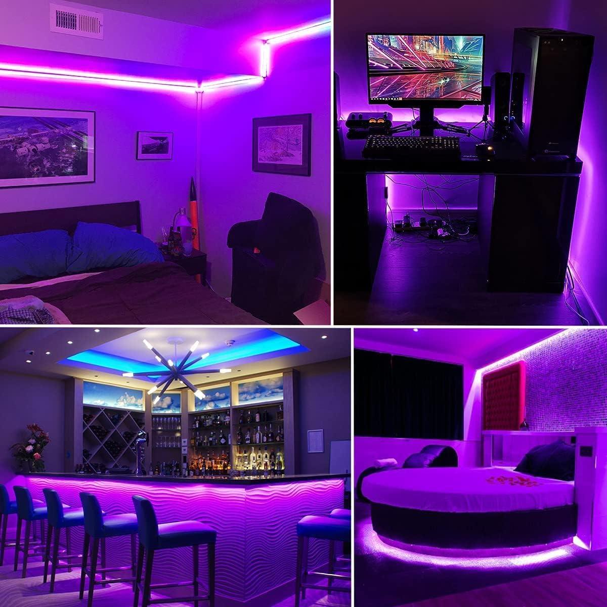 Cinta de luz negra LED YQNLIFA 12.19m 720 LEDs para fiestas