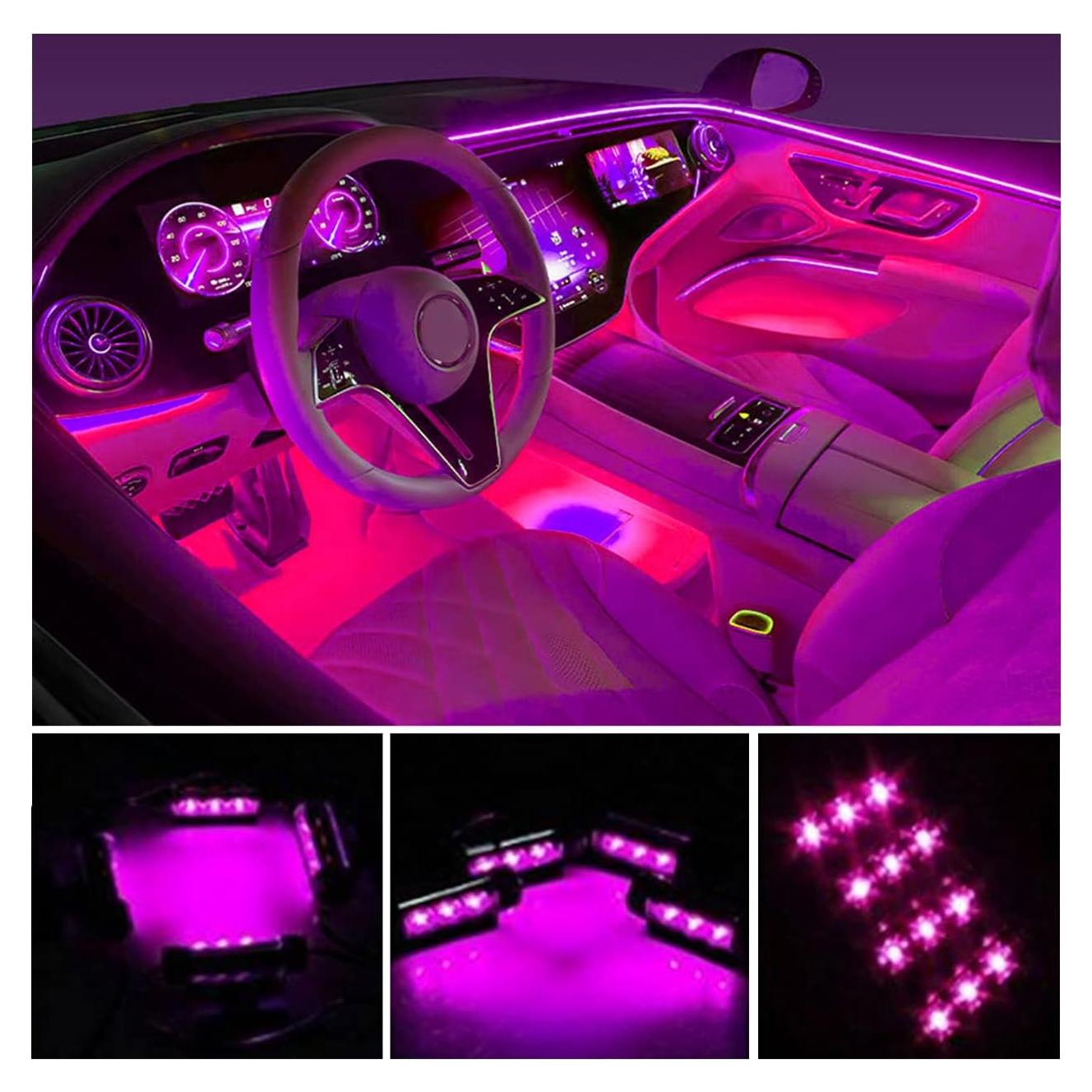 Tira de Luz LED Rosa para Coche EJ's SUPER CAR 4pcs IP65