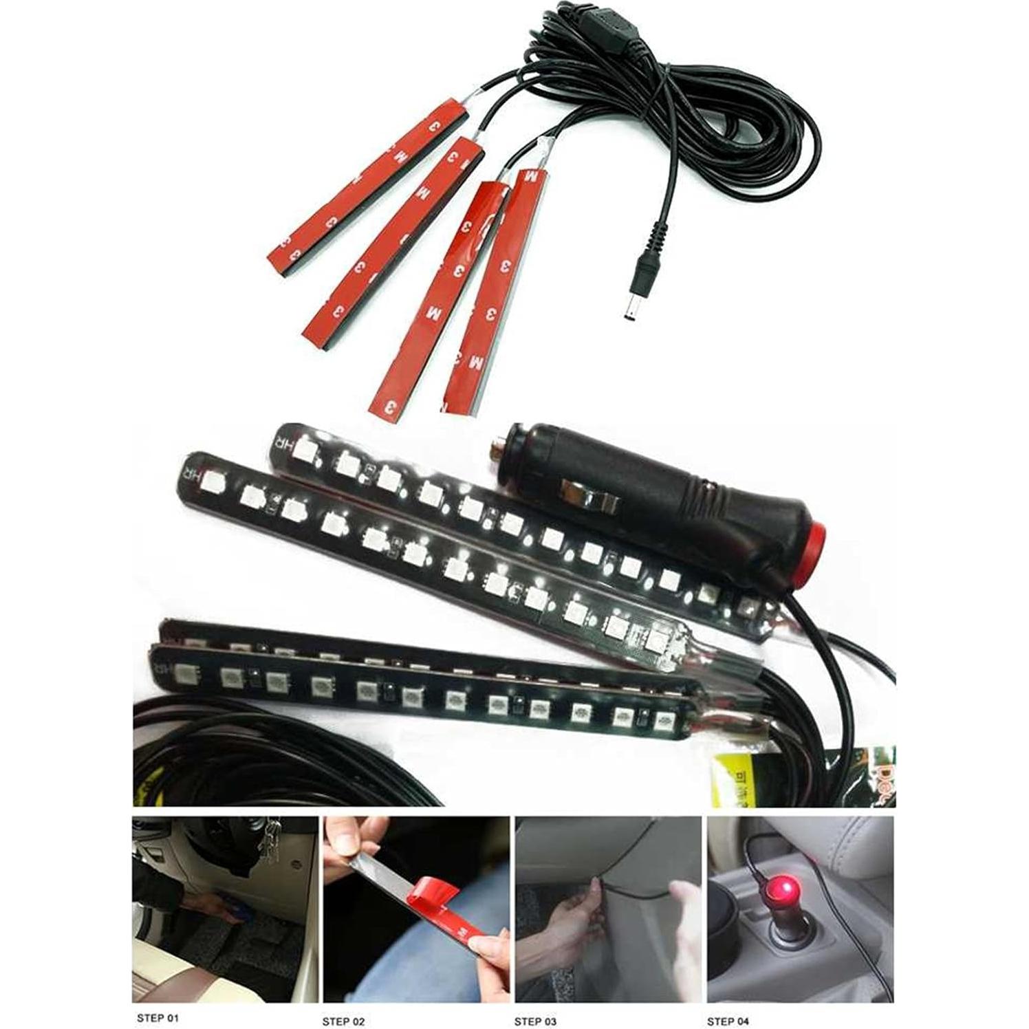 Tira de Luz LED Rosa para Coche EJ's SUPER CAR 4pcs IP65