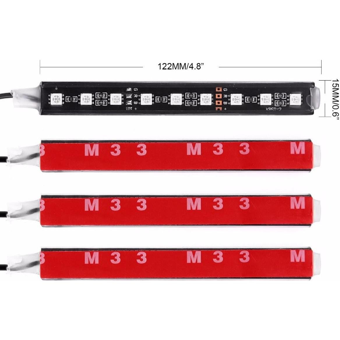 Tira de Luz LED Rosa para Coche EJ's SUPER CAR 4pcs IP65