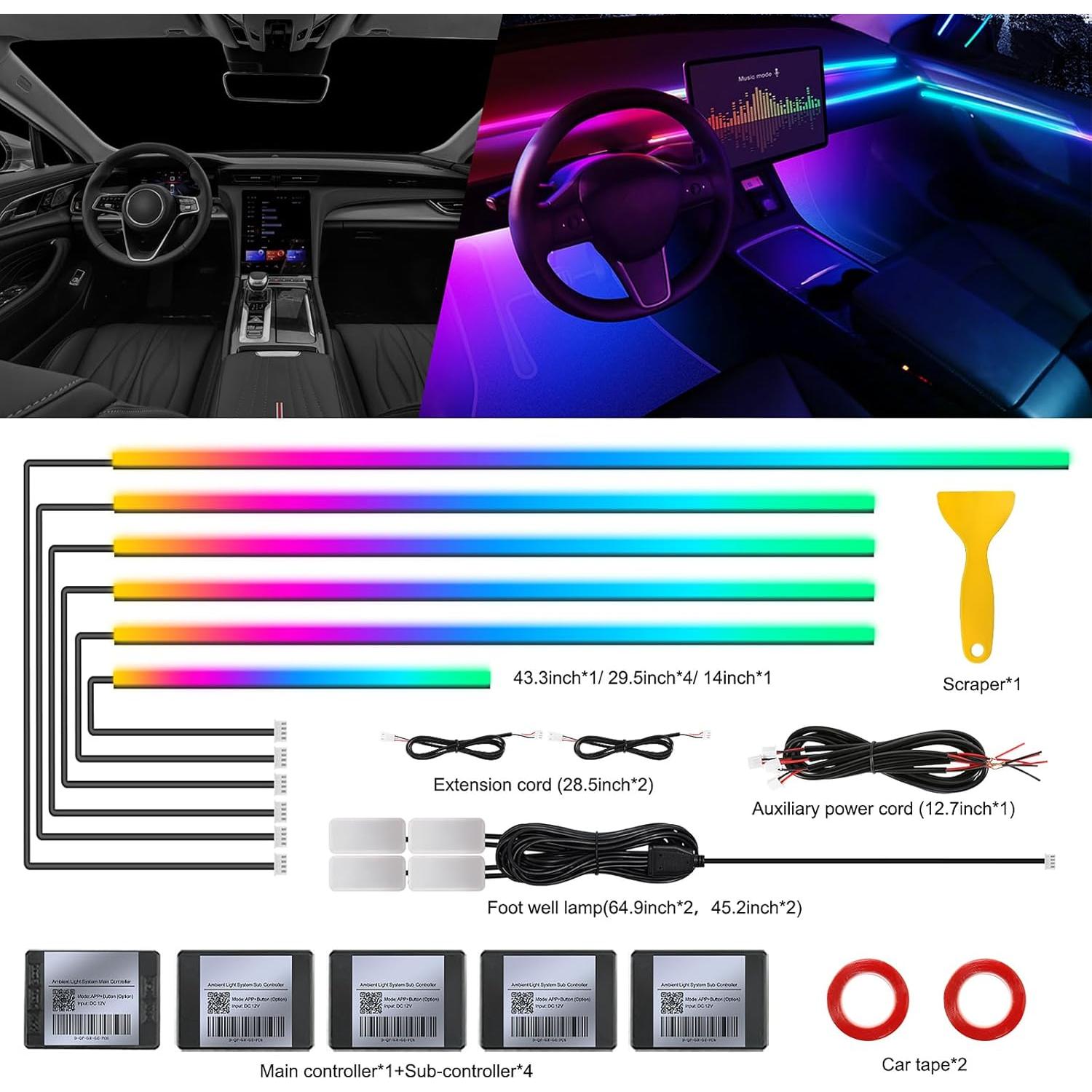 Kit de Iluminación LED Interior MAODANER Dreamcolor 10 en 1