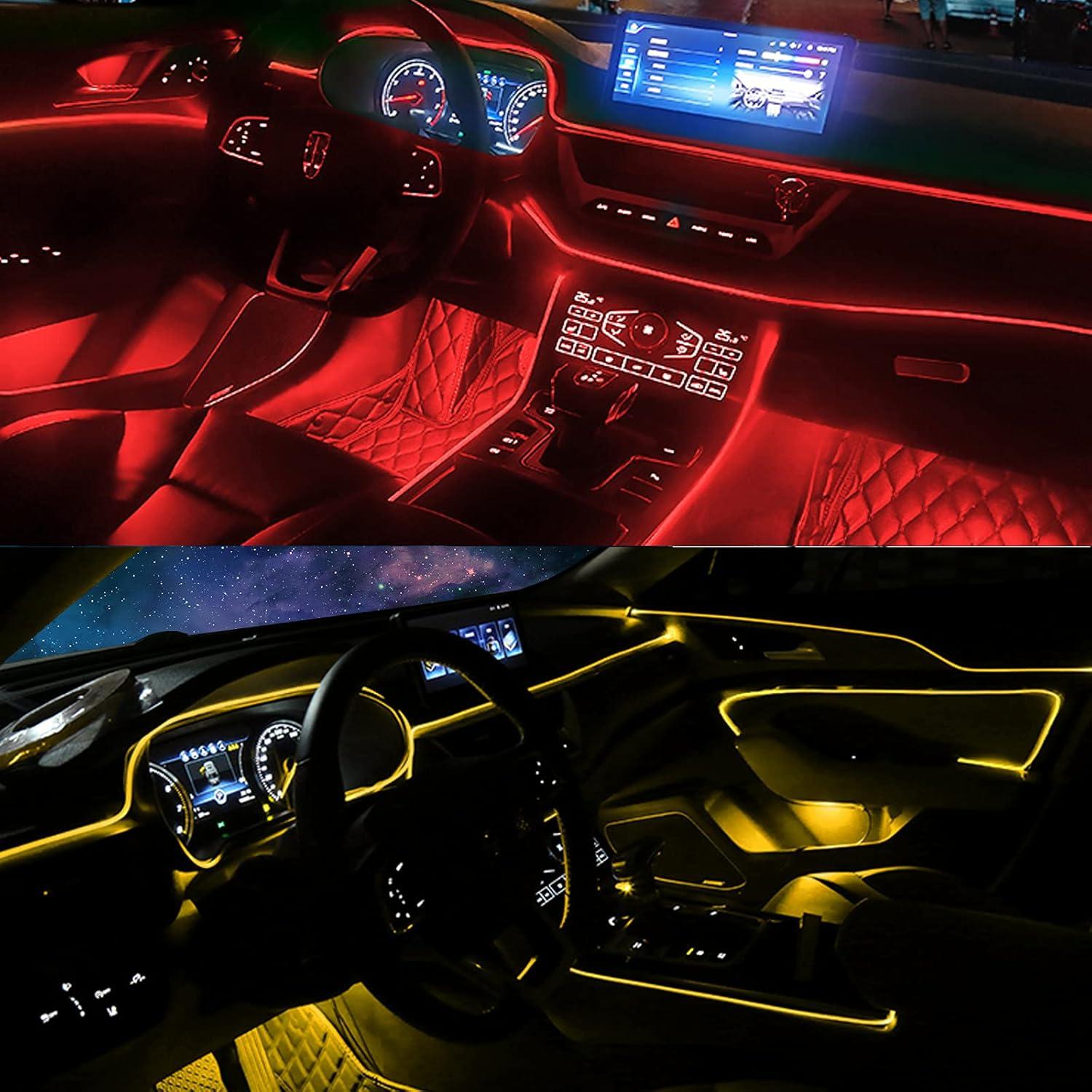 Luces LED de Tira Jushope 5 en 1 RGB 600 cm para Coche