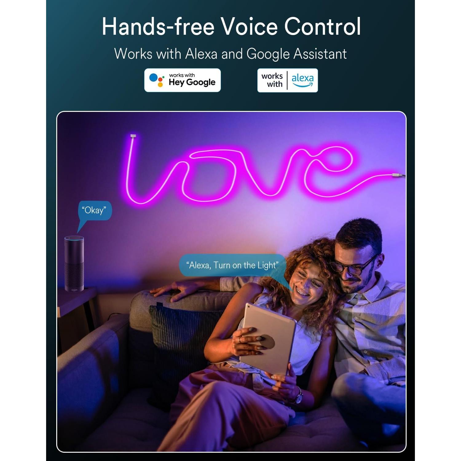 Tira LED Neón Inteligente Ligency 5m RGBW Control Alexa