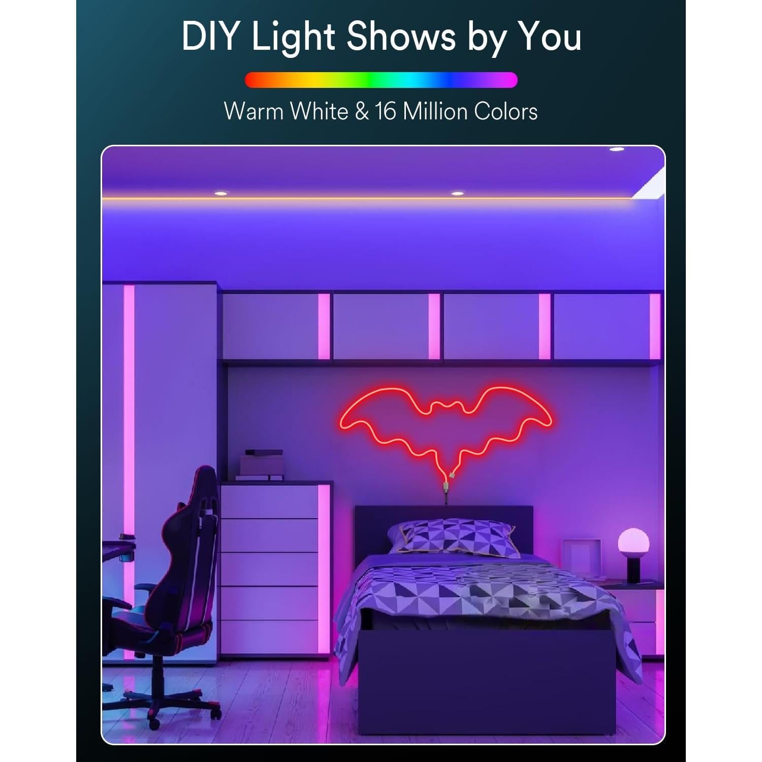 Tira LED Neón Inteligente Ligency 5m RGBW Control Alexa