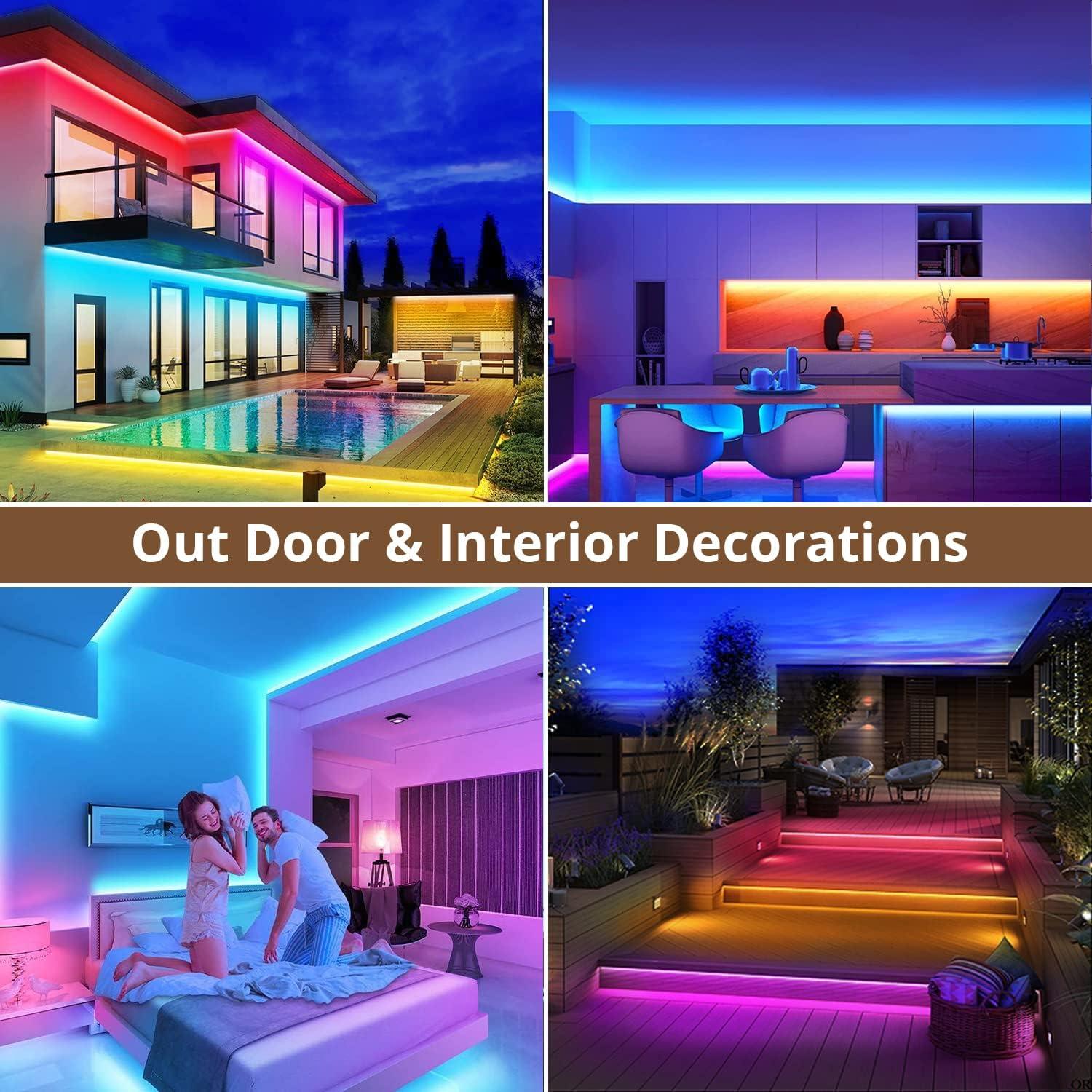 16.4FT Neon Lights Daylight, LED Flexible Linkable Waterproof Rope Strip Lights Nature White for DIY Sign Living Gaming Room Bedroom Bars Wall Party Wedding Christmas Indoor Outdoor Décor