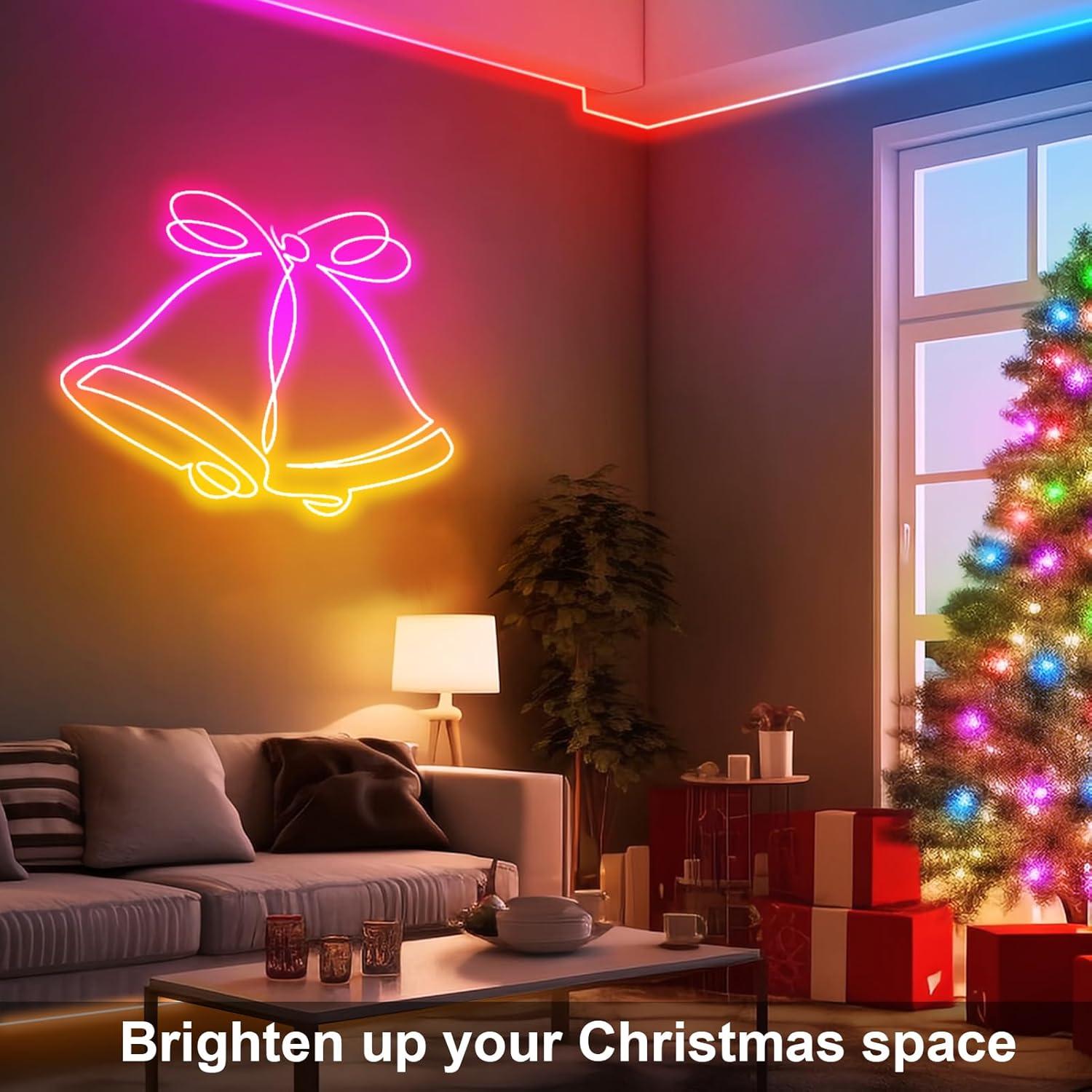 Tira LED Neón RGB 15m CCILAND con Control APP y Sincronización Musical