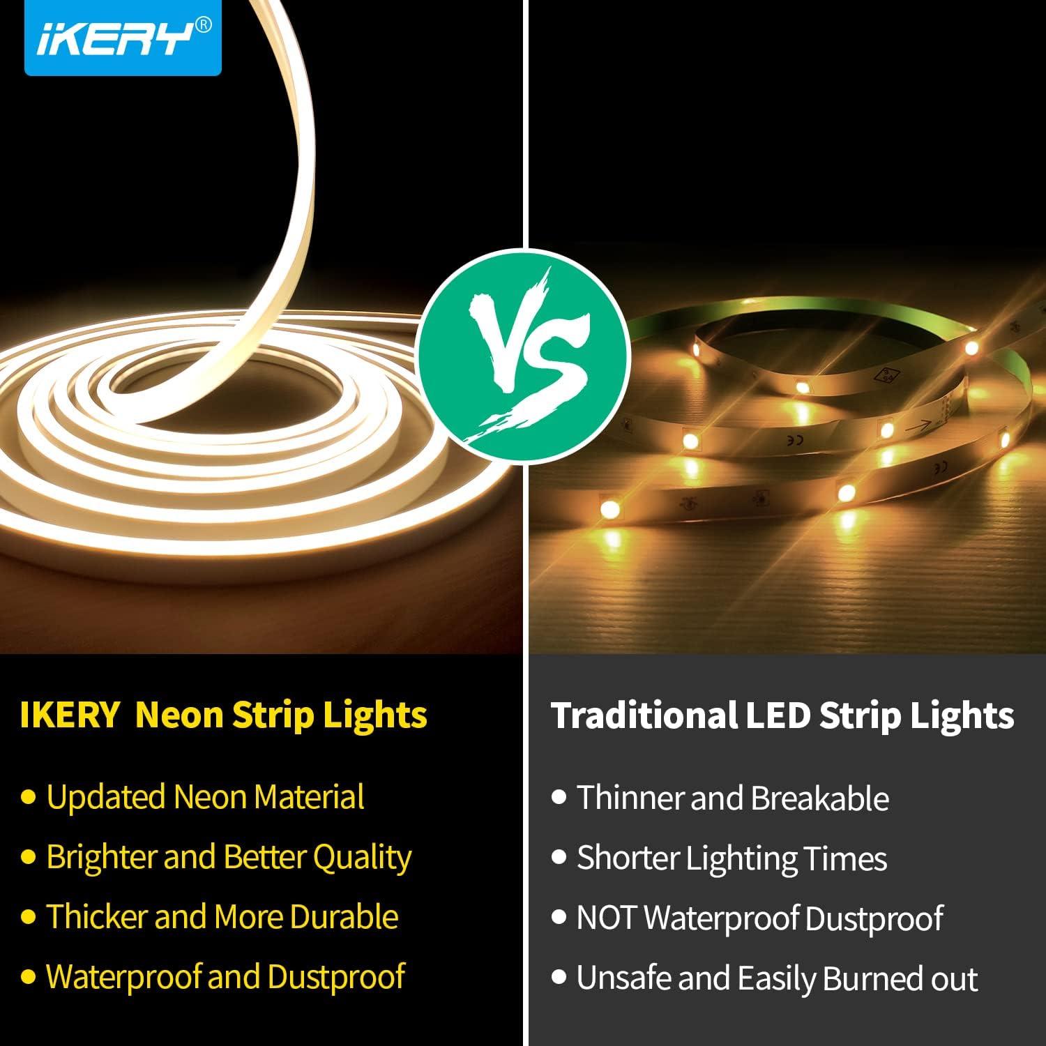 Cinta LED Neon 5M IKERY IP67 Flexible para Decoración