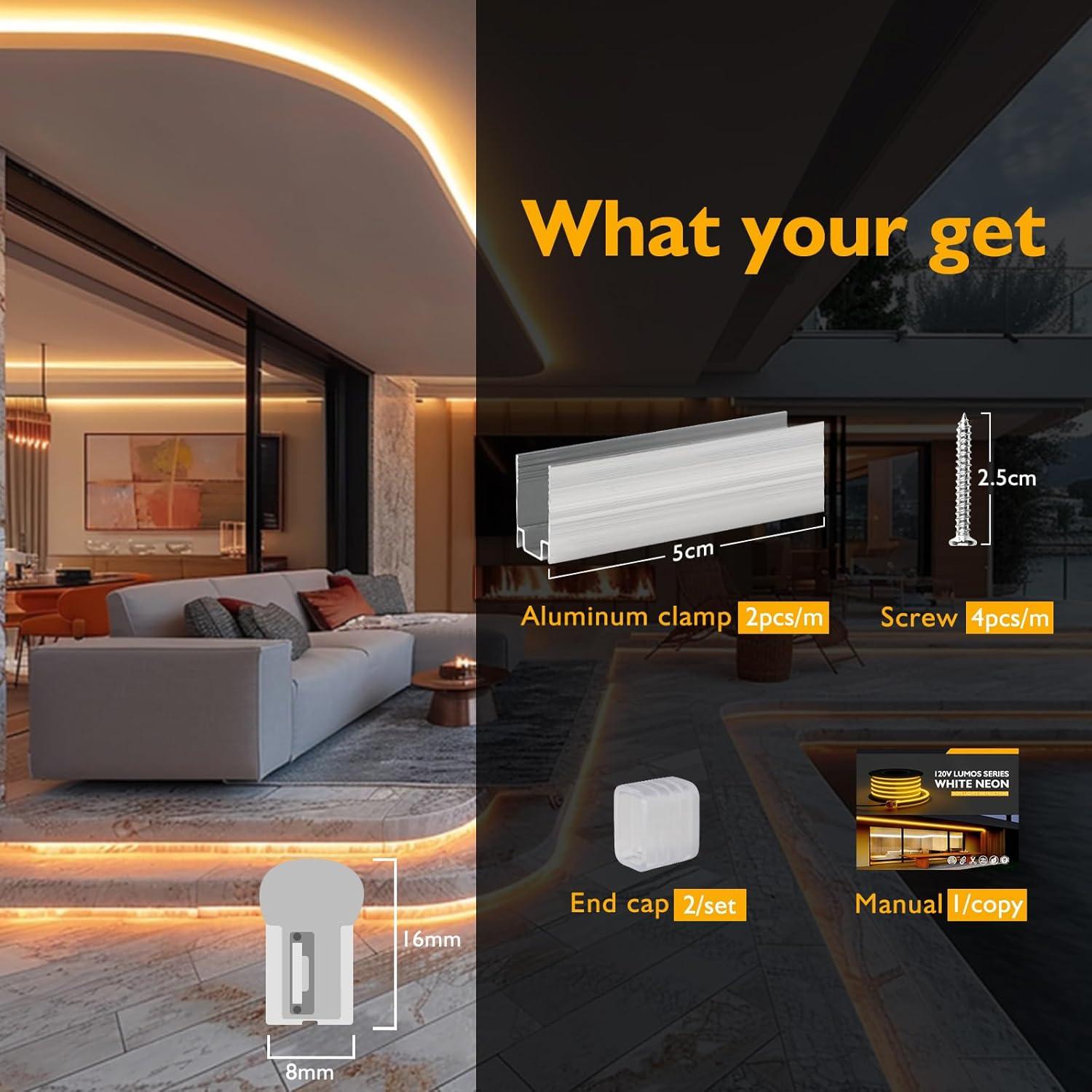 Tira de Luz LED Dimmable 5m HRG Blanco Cálido Impermeable