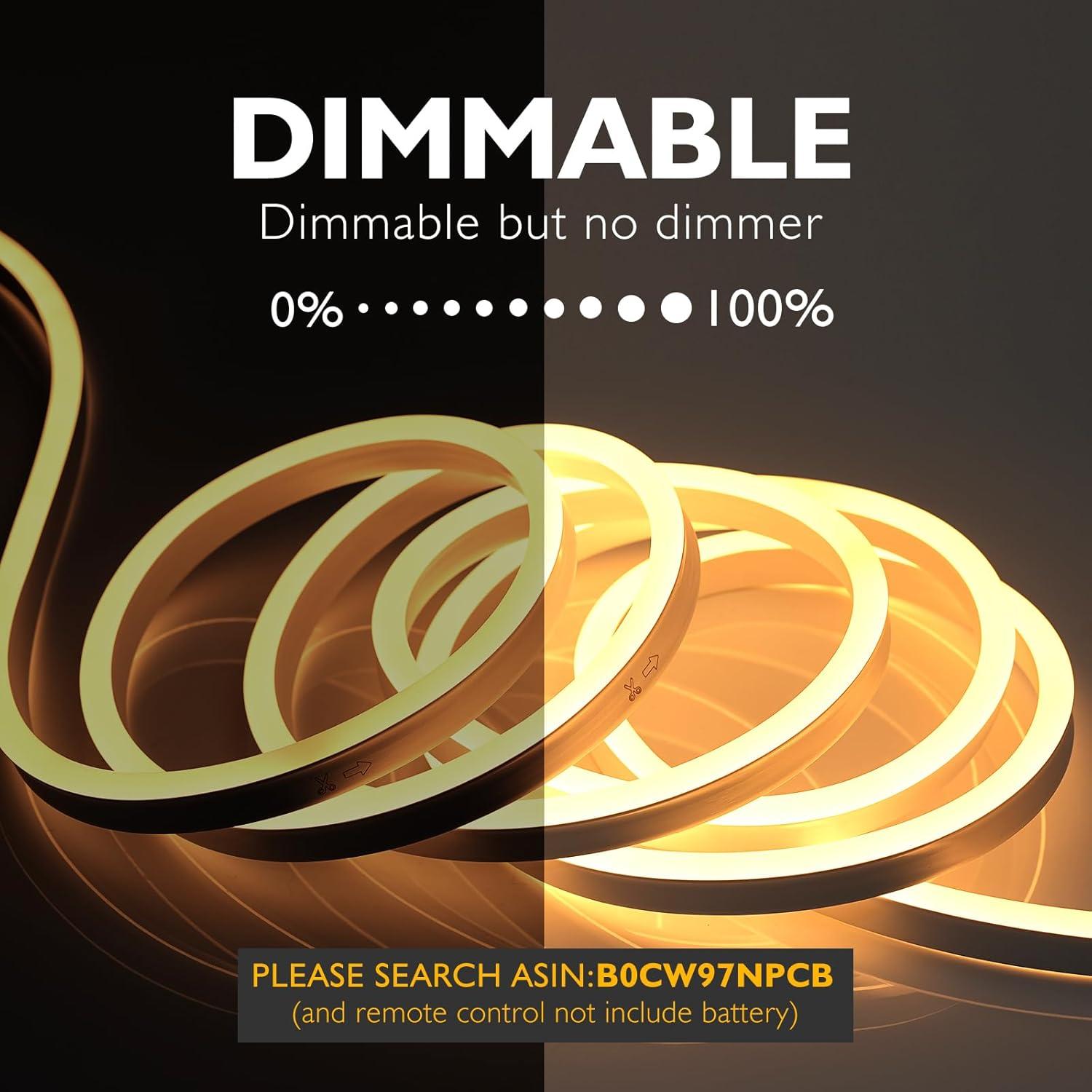 Tira de Luz LED Dimmable 5m HRG Blanco Cálido Impermeable