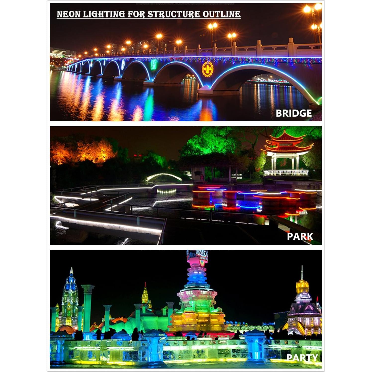 Tira de luz LED Neon RGB 5m IEKOV a prueba de agua