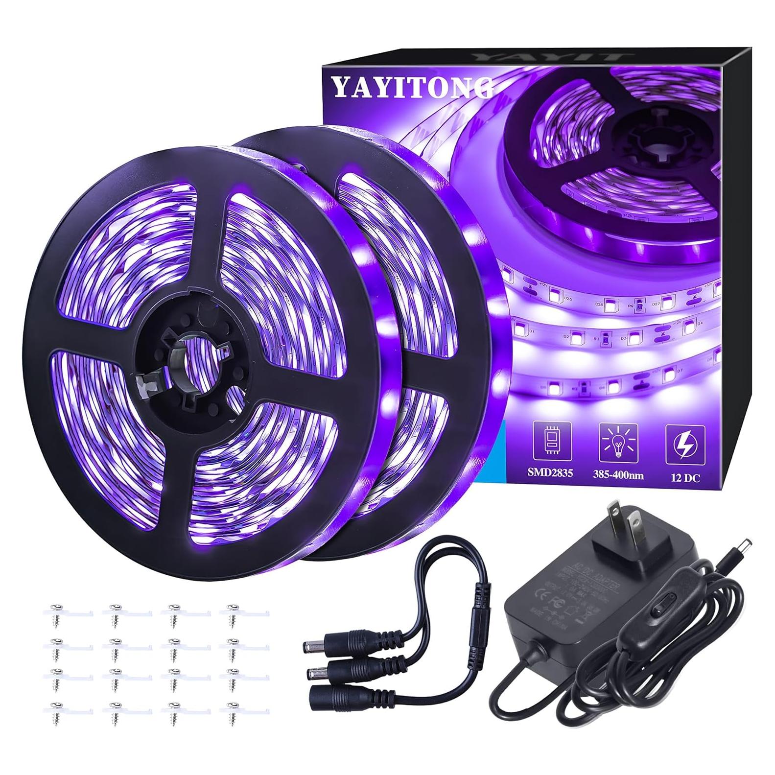 Tira de Luz Negra LED 12V 12m 720 LEDs Flexible YYT