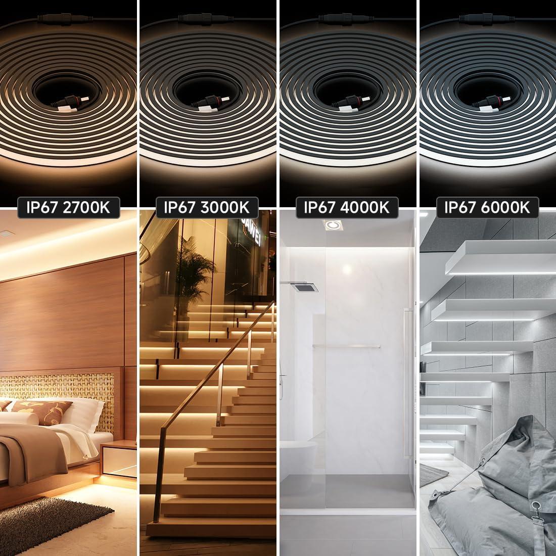 Cinta LED FCOB BTF-LIGHTING 5M IP67 Blanco Cálido 2700K