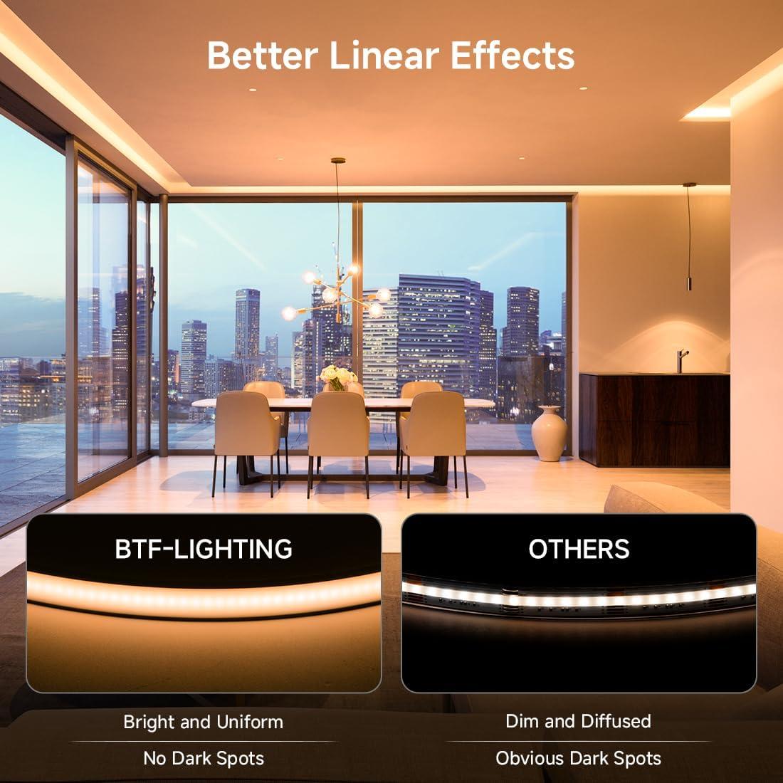 Cinta LED FCOB BTF-LIGHTING 5M IP67 Blanco Cálido 2700K