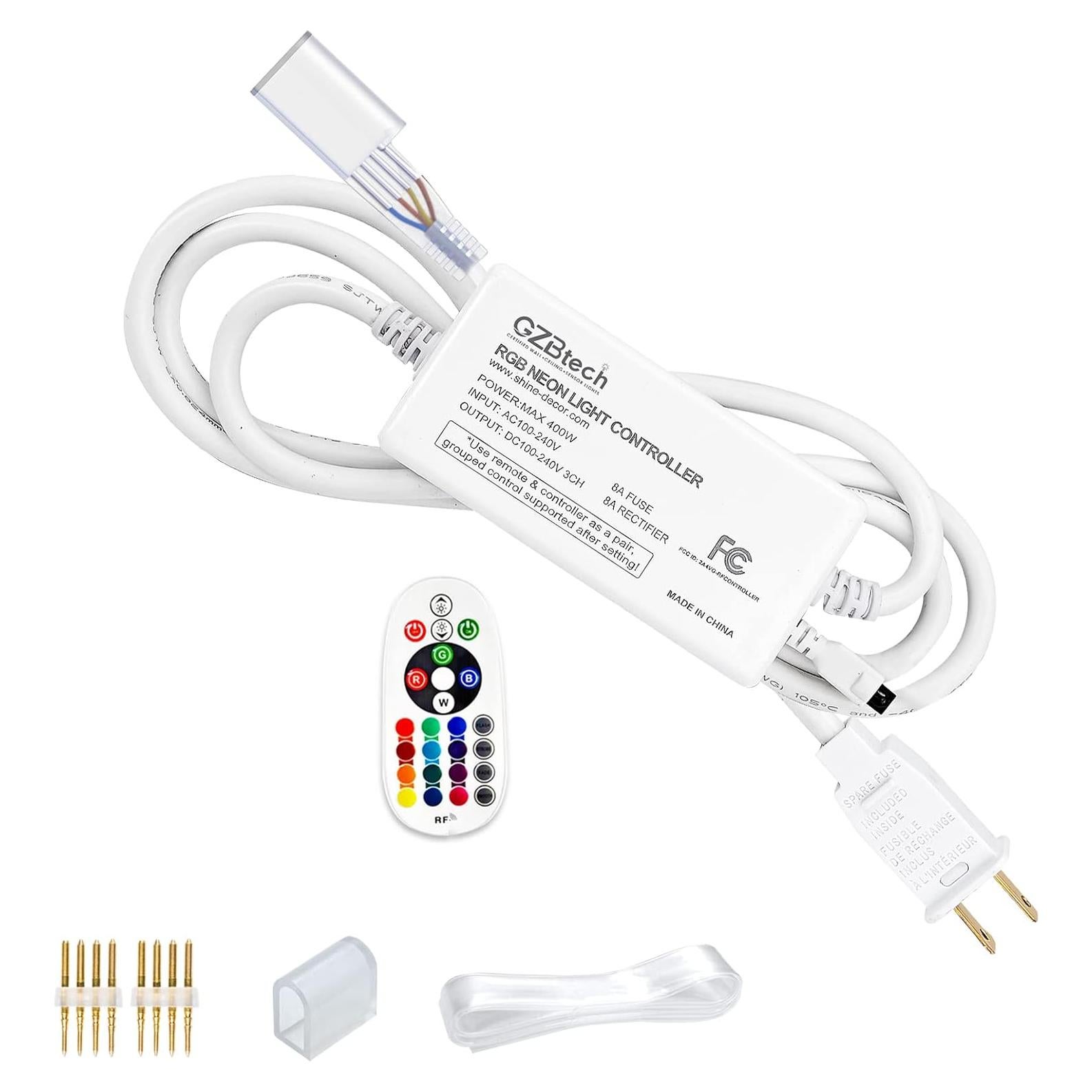 Kit Controlador RGB Neon GZBtech 5FT con Control Remoto