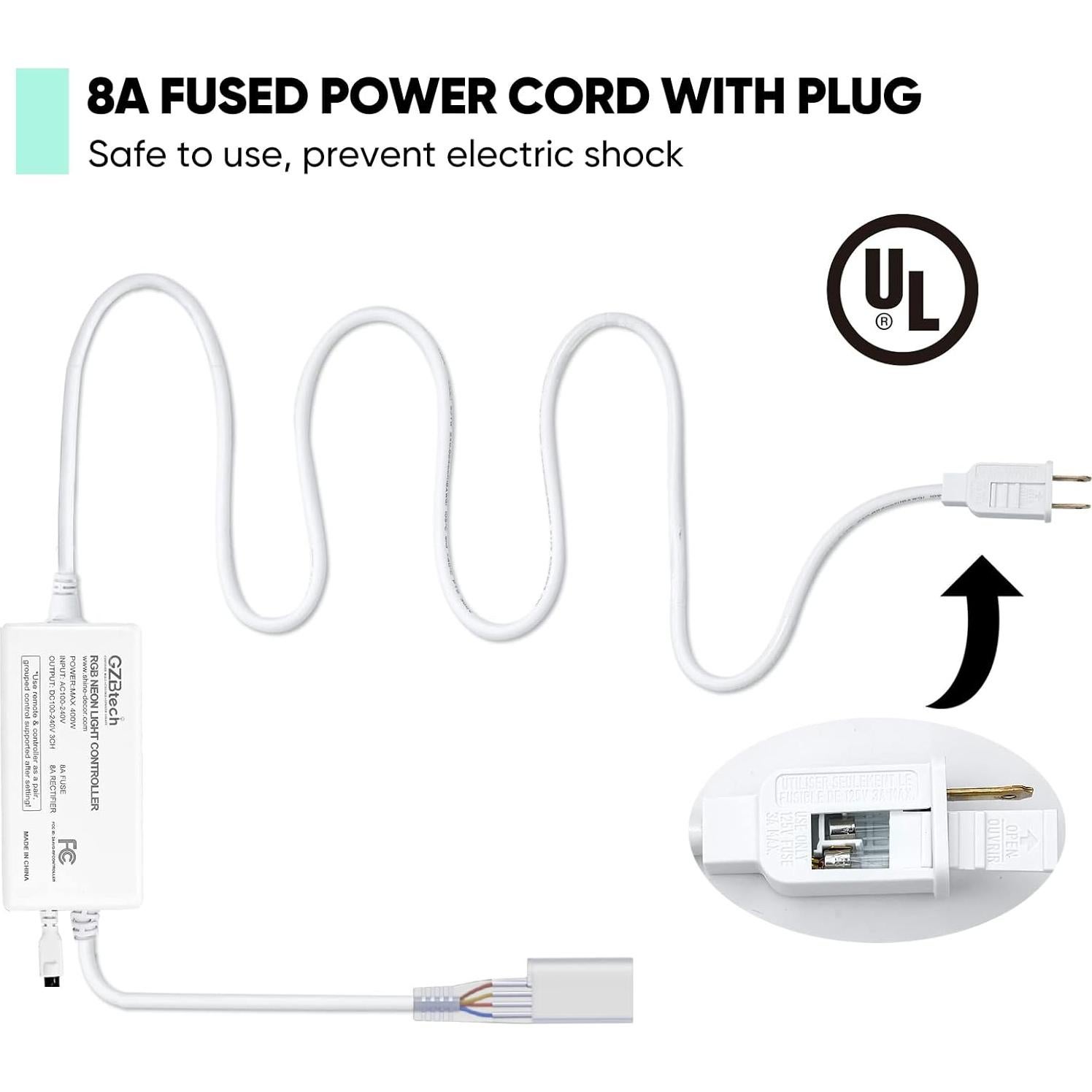 Kit Controlador RGB Neon GZBtech 5FT con Control Remoto