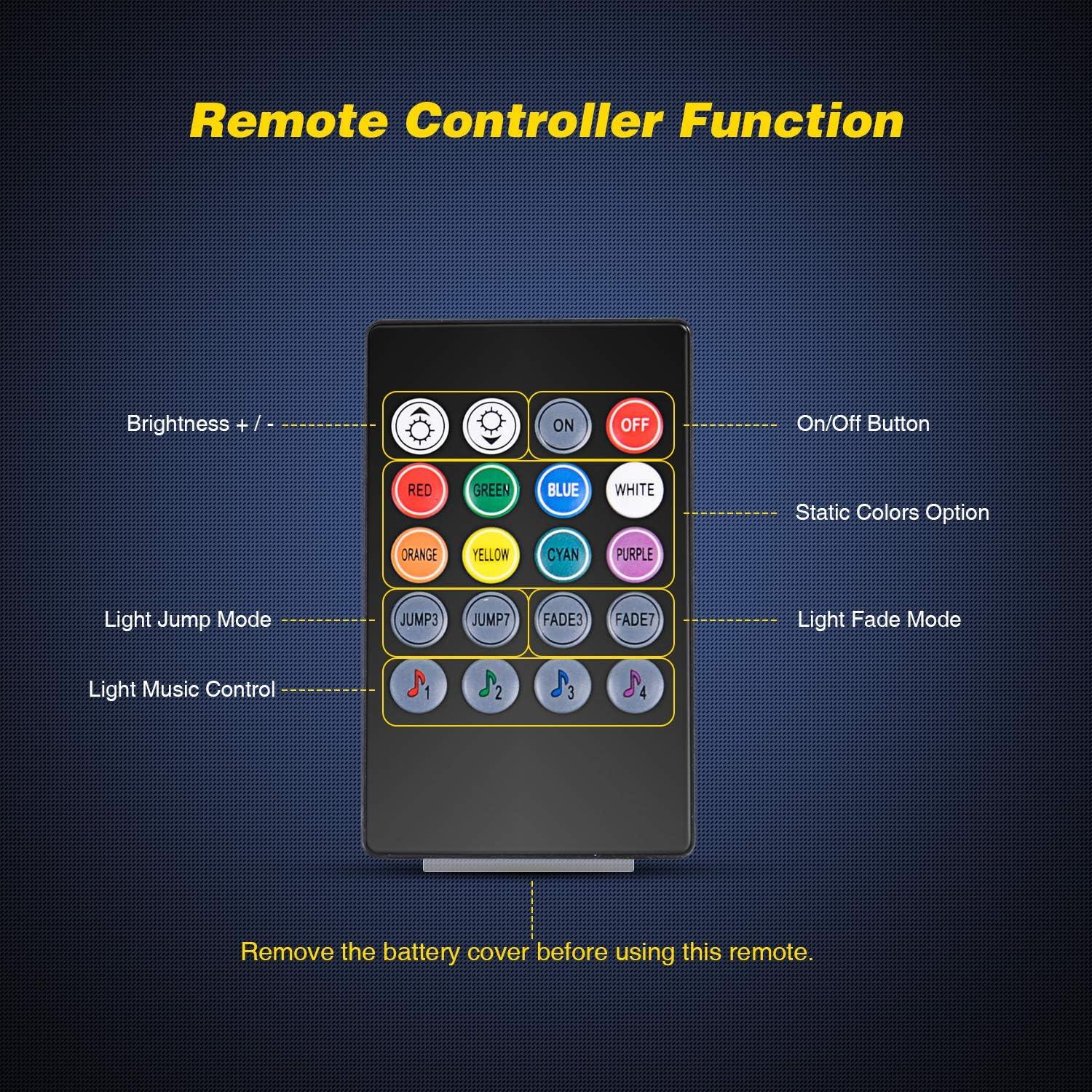 Luces LED Interiores Nilight TR-06 RGB 48 LED Control Remoto