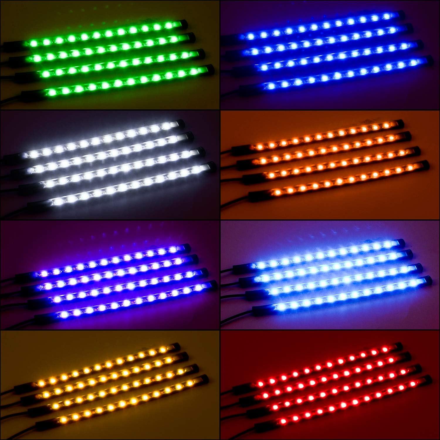 Luces LED Interiores Nilight TR-06 RGB 48 LED Control Remoto