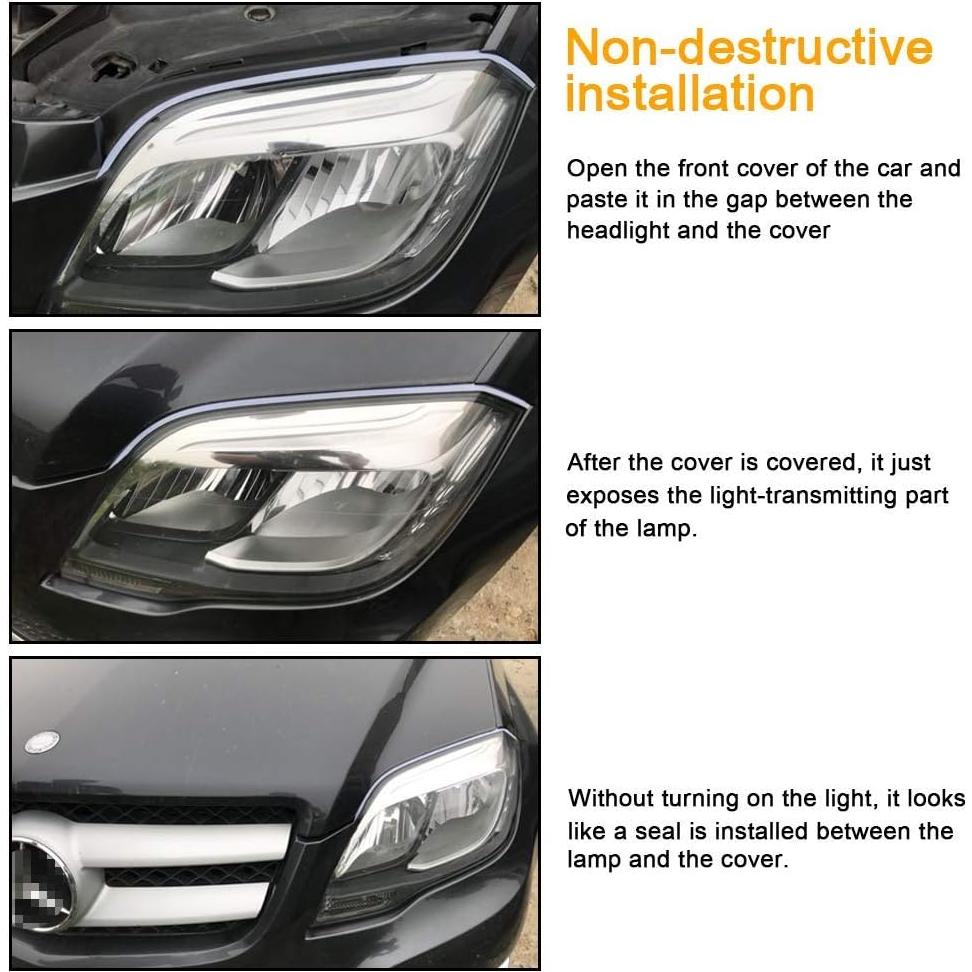 Luces LED para Automóvil CARLITS 60.96 cm 2 Piezas DRL Ámbar y Blanco