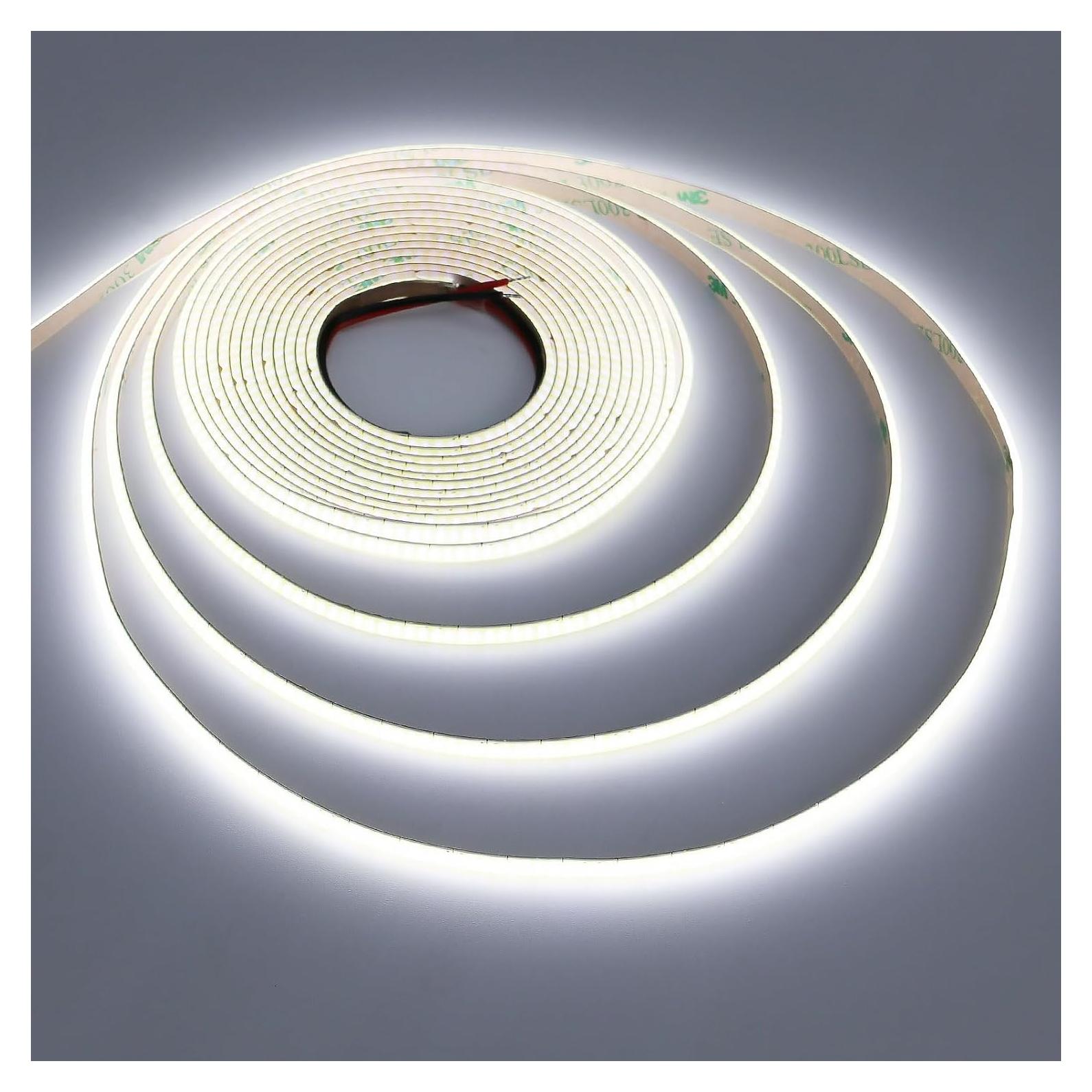 Tira LED COB 5V 5mm Blanca Fría 6000K 400 LEDs/m 5m